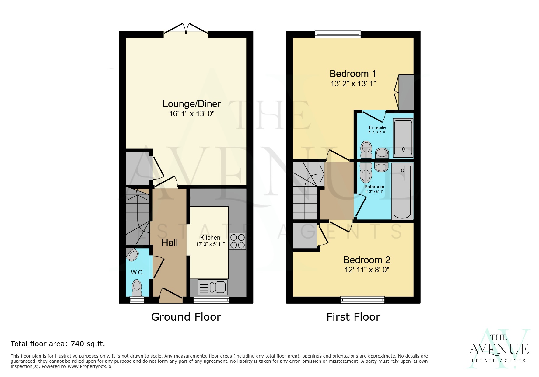 2 bed terraced house for sale in Swinney Road, Fradley. - Property floorplan