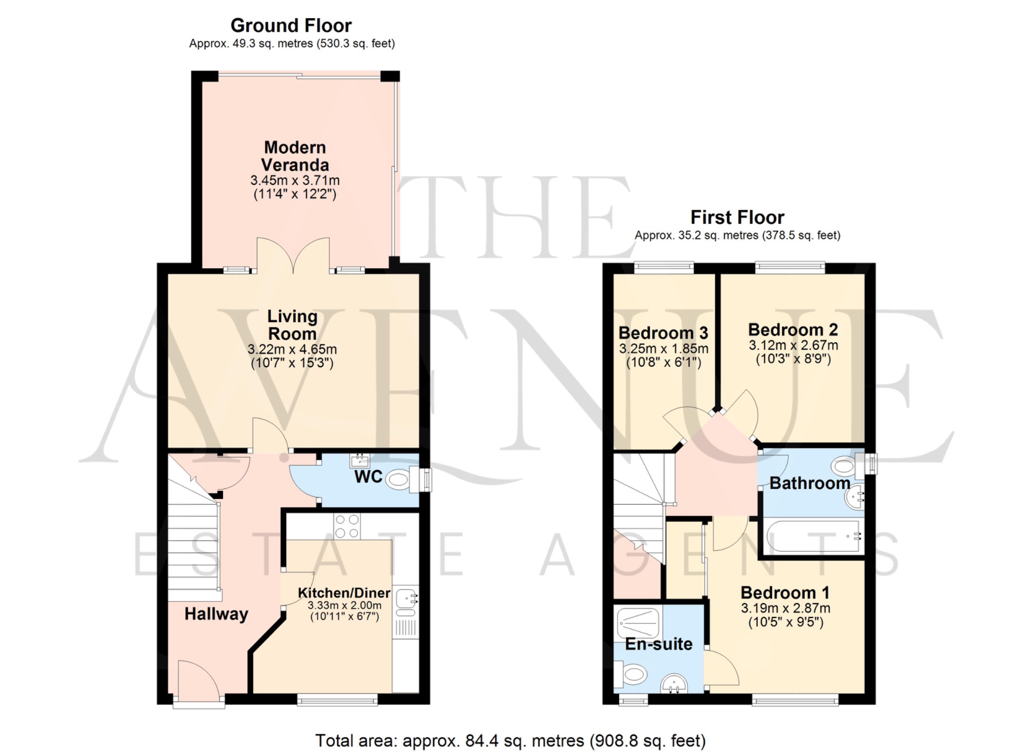 3 bed semi-detached house for sale in Rhodeswood Close, Hilton, Derbyshire, DE65 5BS - Property floorplan