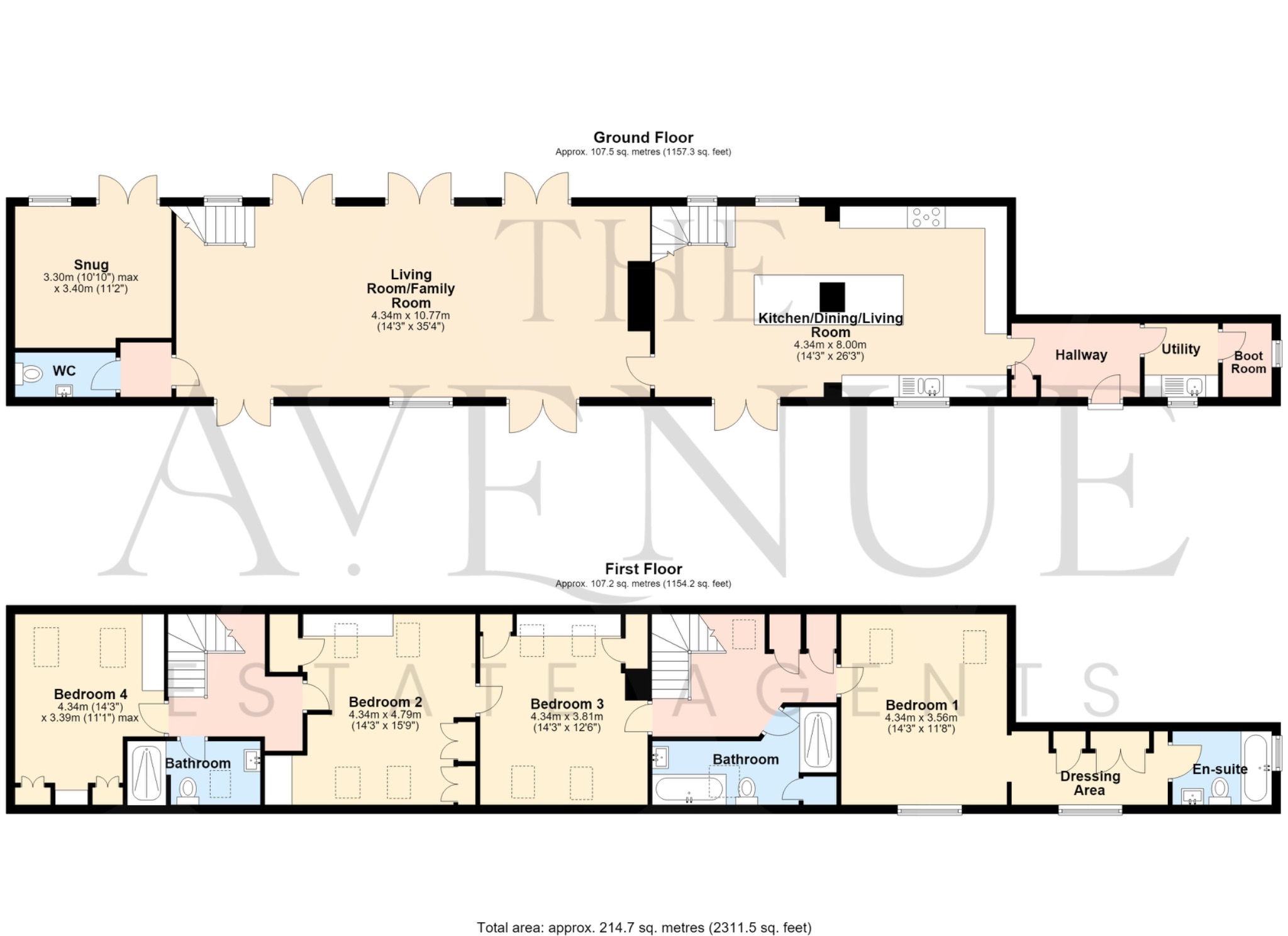 4 bed barn conversion for sale in The Stables, Hargate House Farm, Egginton Road, Hilton, Derbyshire, DE65 5FJ - Property floorplan