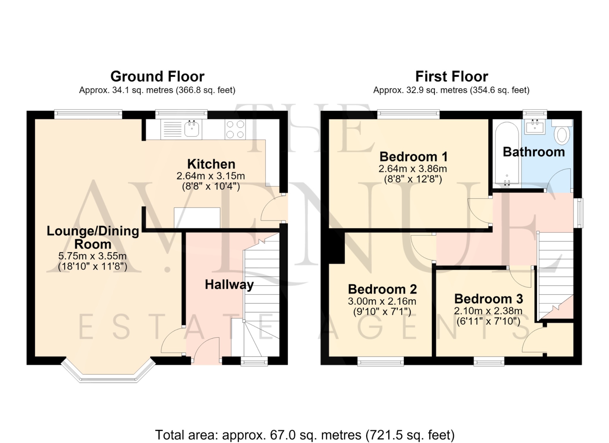 3 bed semi-detached house for sale in Field Avenue, Hatton, Derbyshire, DE65 5EQ - Property floorplan