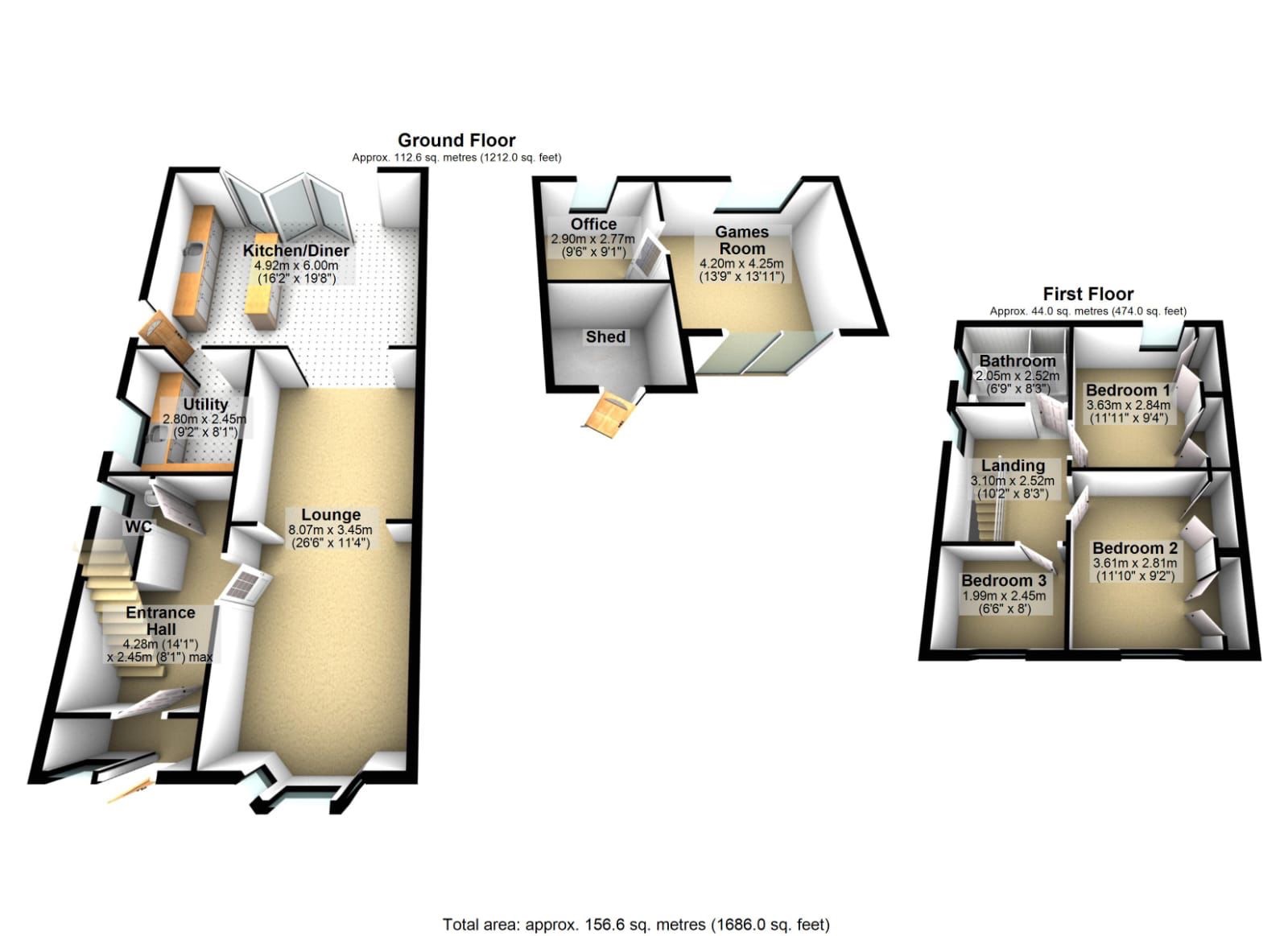 3 bed semi-detached house for sale in Cheerbrook Road, Willaston, Nantwich, Cheshire, CW5 7EN - Property floorplan