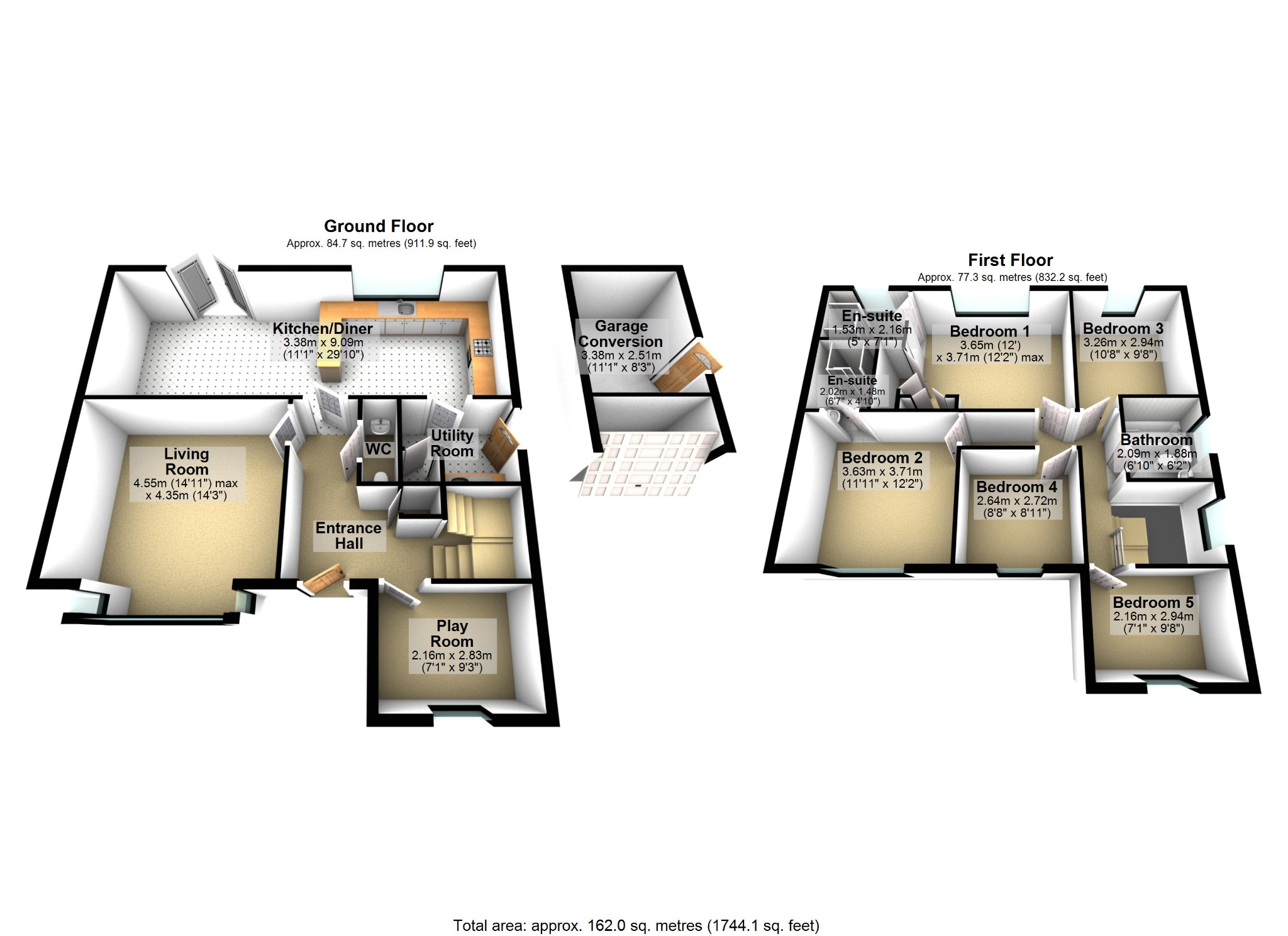 5 bed detached house for sale in Canon Ward Way, Haslington, Cheshire, CW1 5AA - Property floorplan