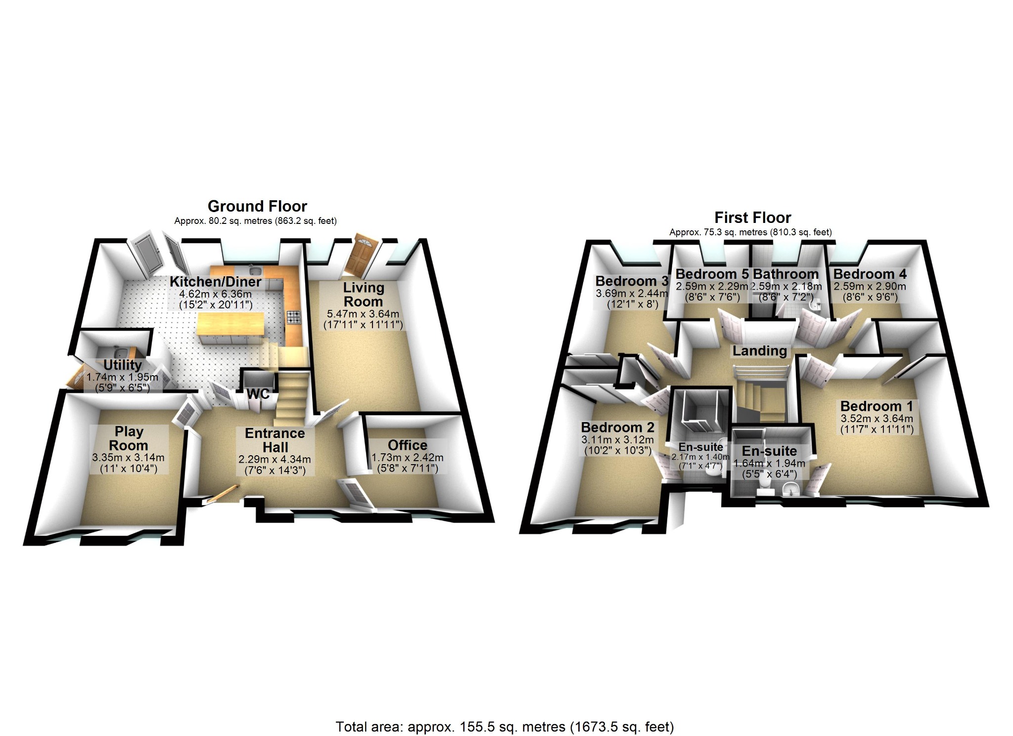 5 bed detached house for sale in Sandland Grove, Nantwich, Cheshire, CW5 6GF - Property floorplan