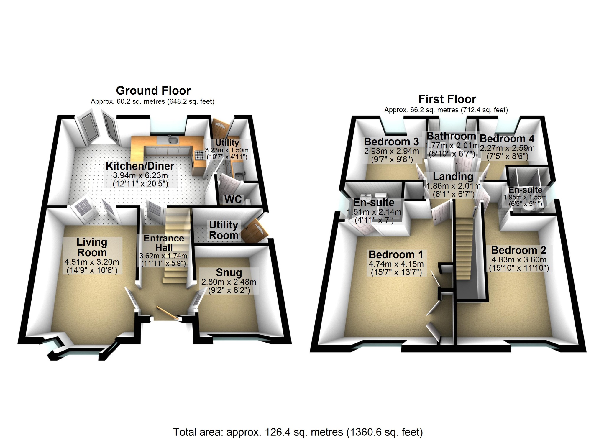 4 bed detached house for sale in Canon Ward Way, Haslington,  Cheshire, CW1 5AA - Property floorplan