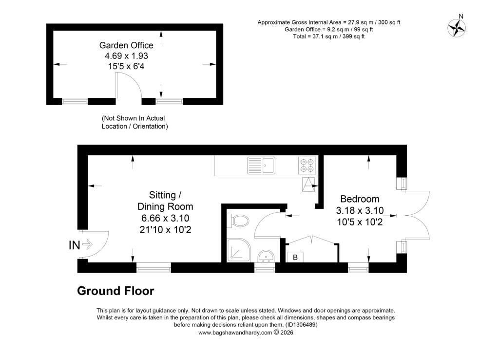 1 bed flat to rent in Falkland Road,  Dorking, RH4 - Property floorplan