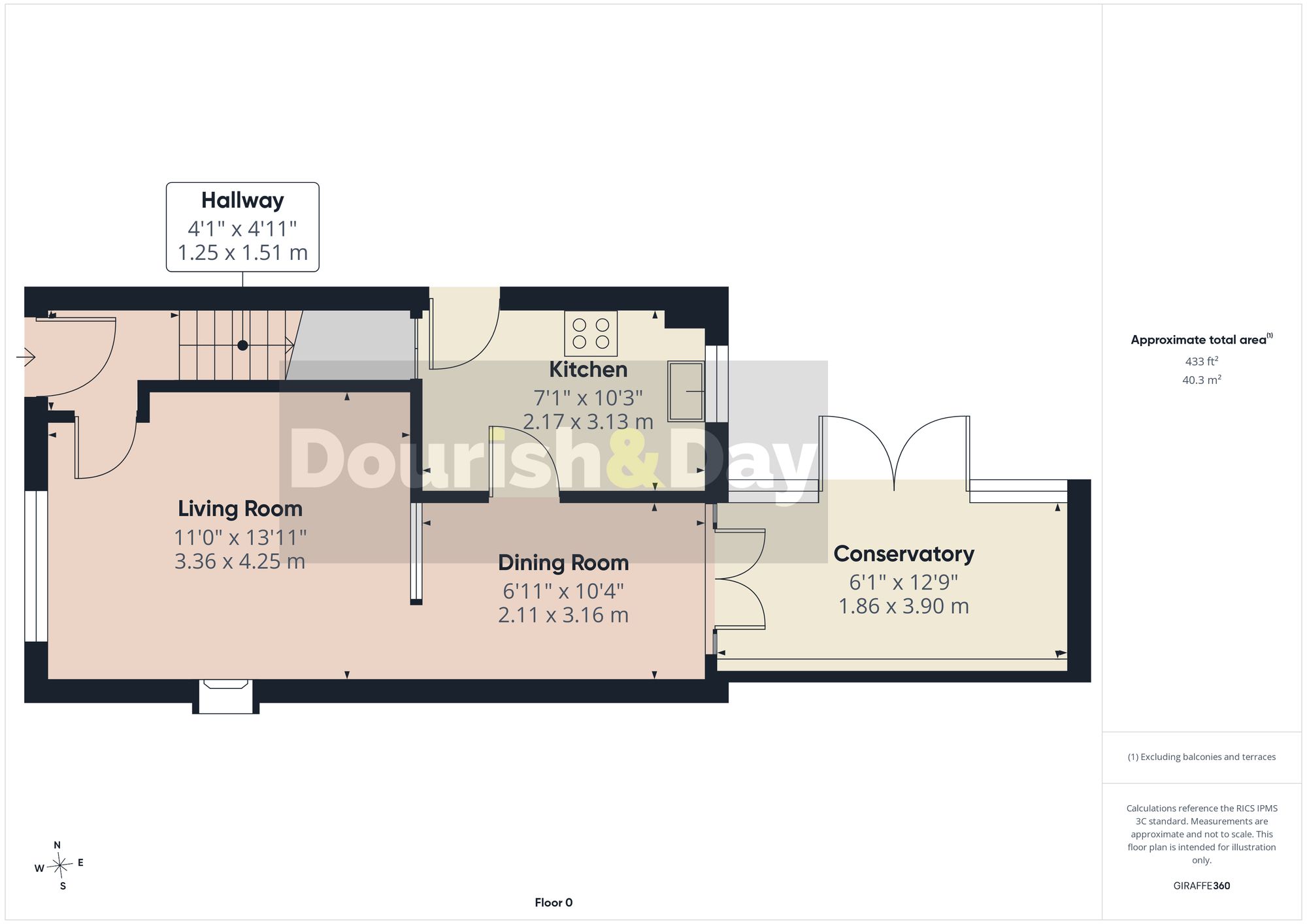 3 bed semi-detached house for sale in Walland Grove, Stafford, ST16 - Property floorplan