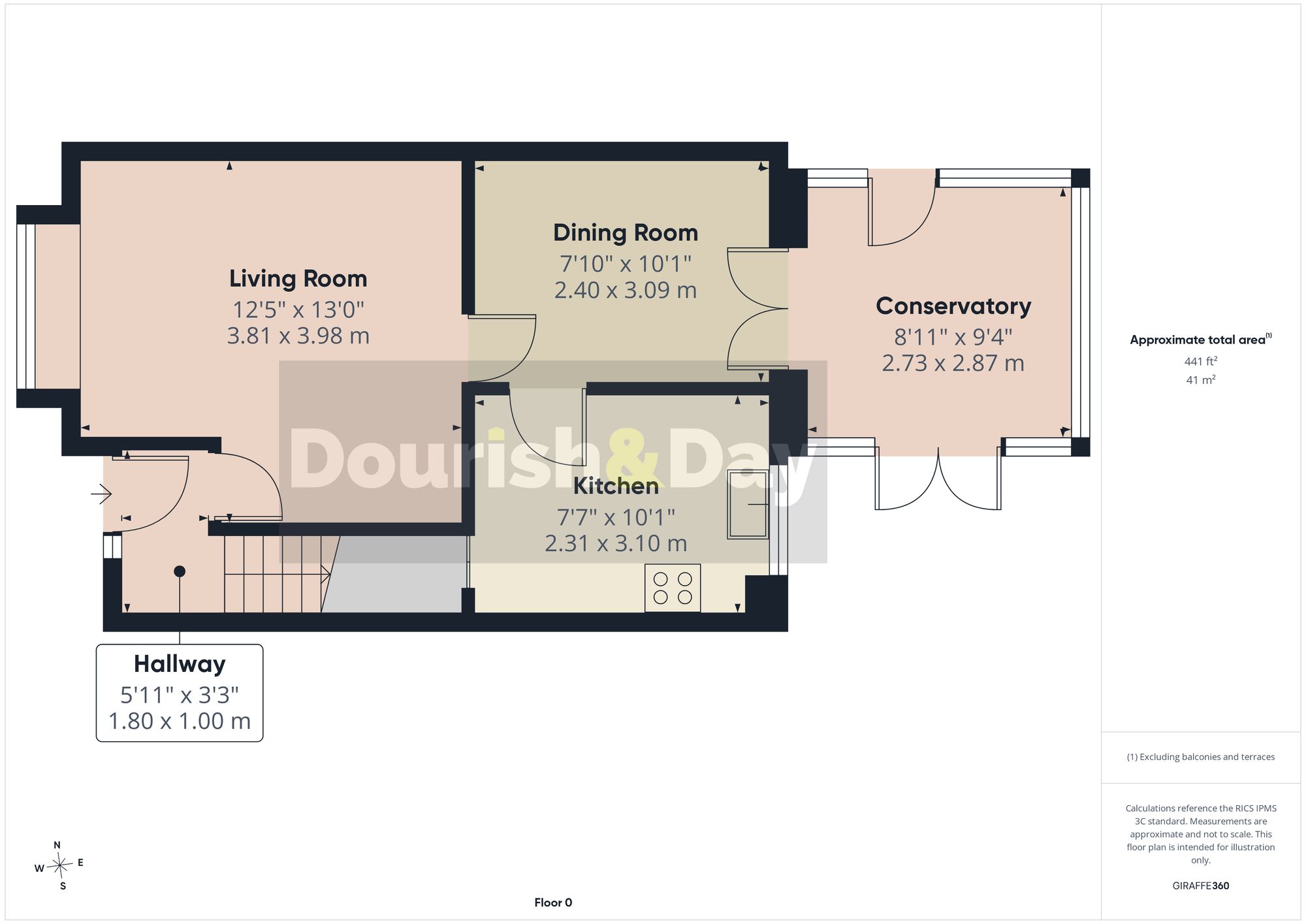 3 bed semi-detached house for sale in Cypress Close, Baswich, Stafford, ST17 - Property floorplan