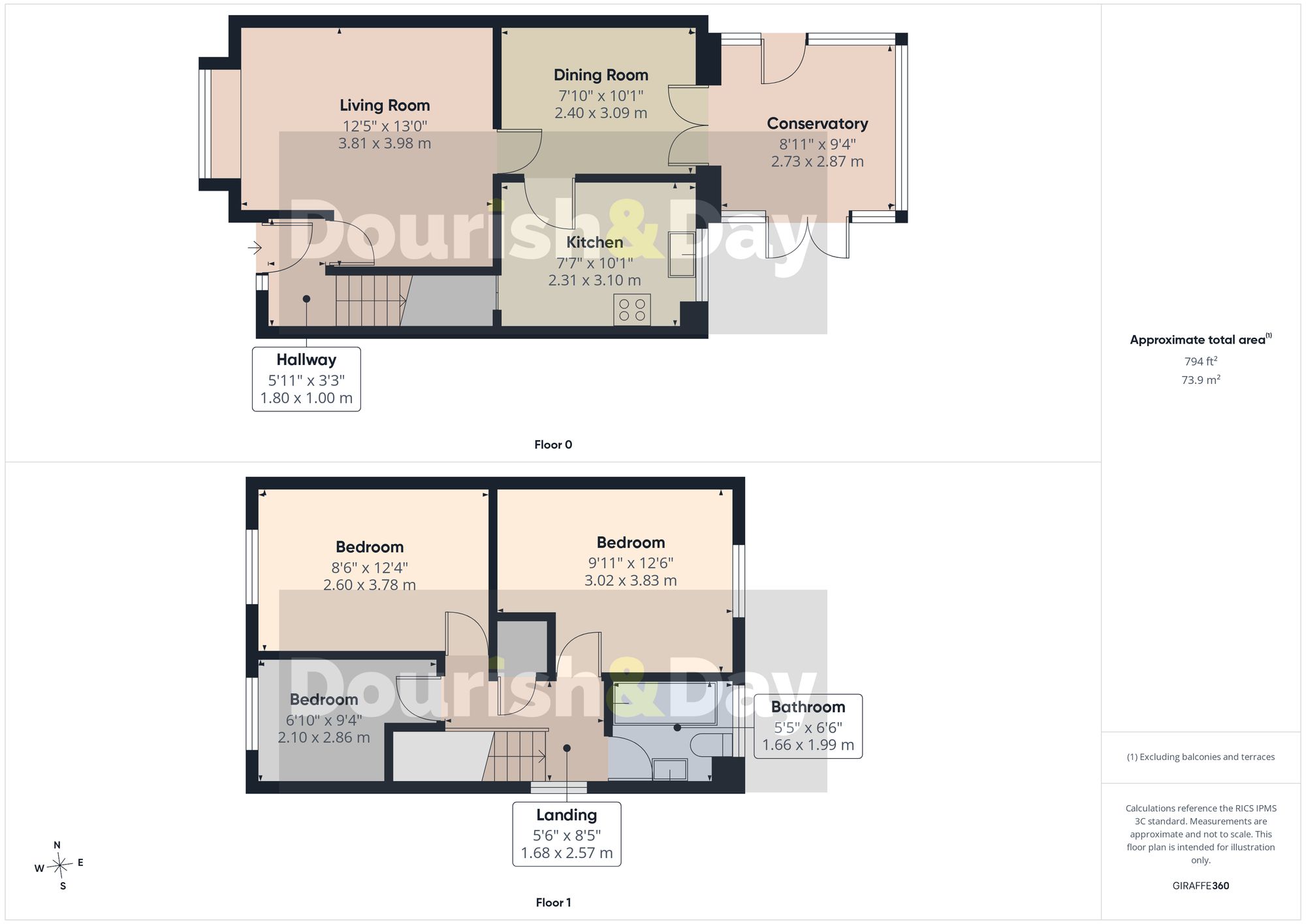 3 bed semi-detached house for sale in Cypress Close, Baswich, Stafford, ST17 - Property floorplan