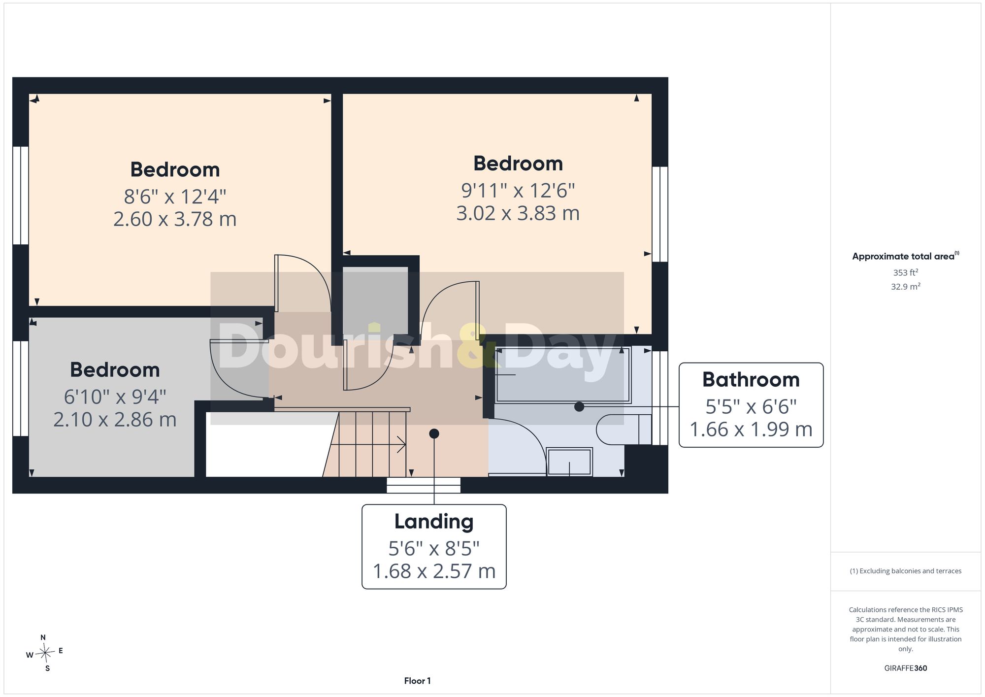 3 bed semi-detached house for sale in Cypress Close, Baswich, Stafford, ST17 - Property floorplan