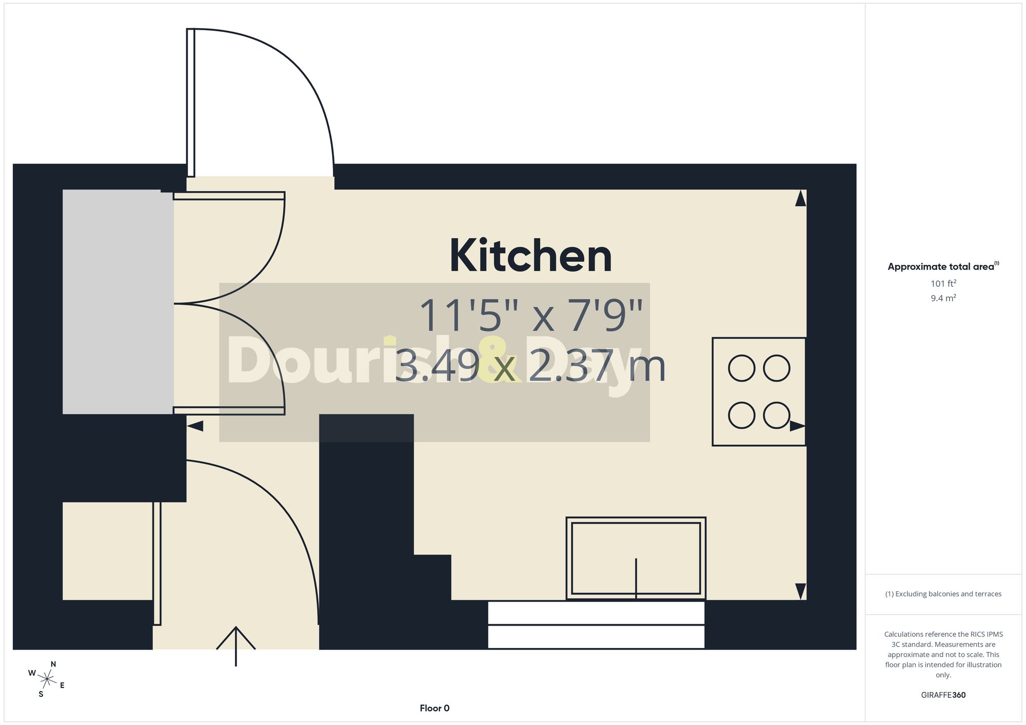 2 bed terraced house for sale in Lanceley Court, Malpas, SY14 - Property floorplan