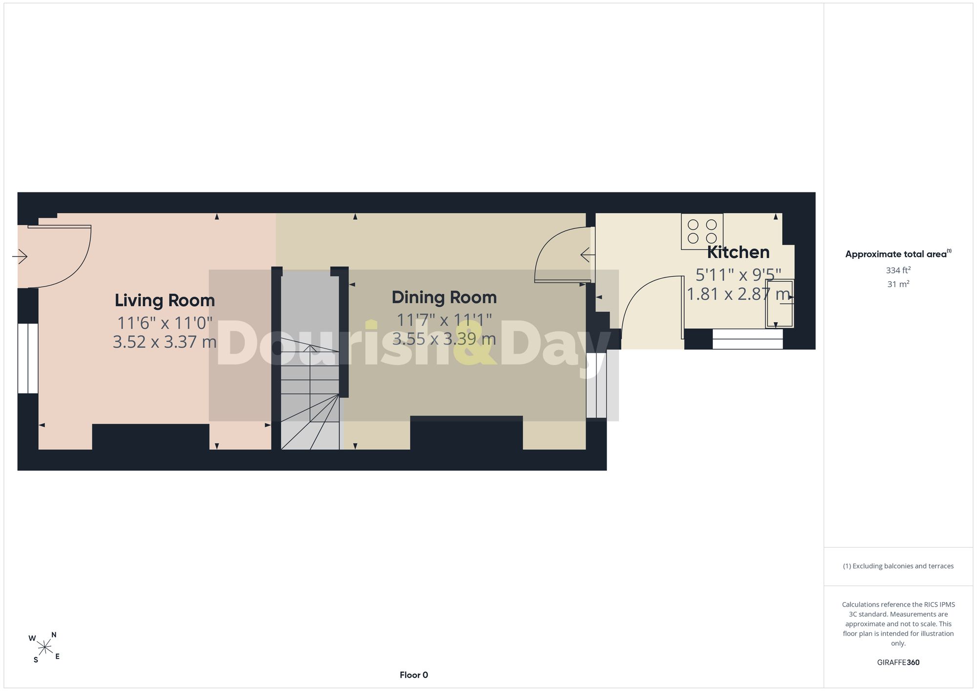 2 bed terraced house for sale in Shrewsbury Road, Stafford, ST17 - Property floorplan