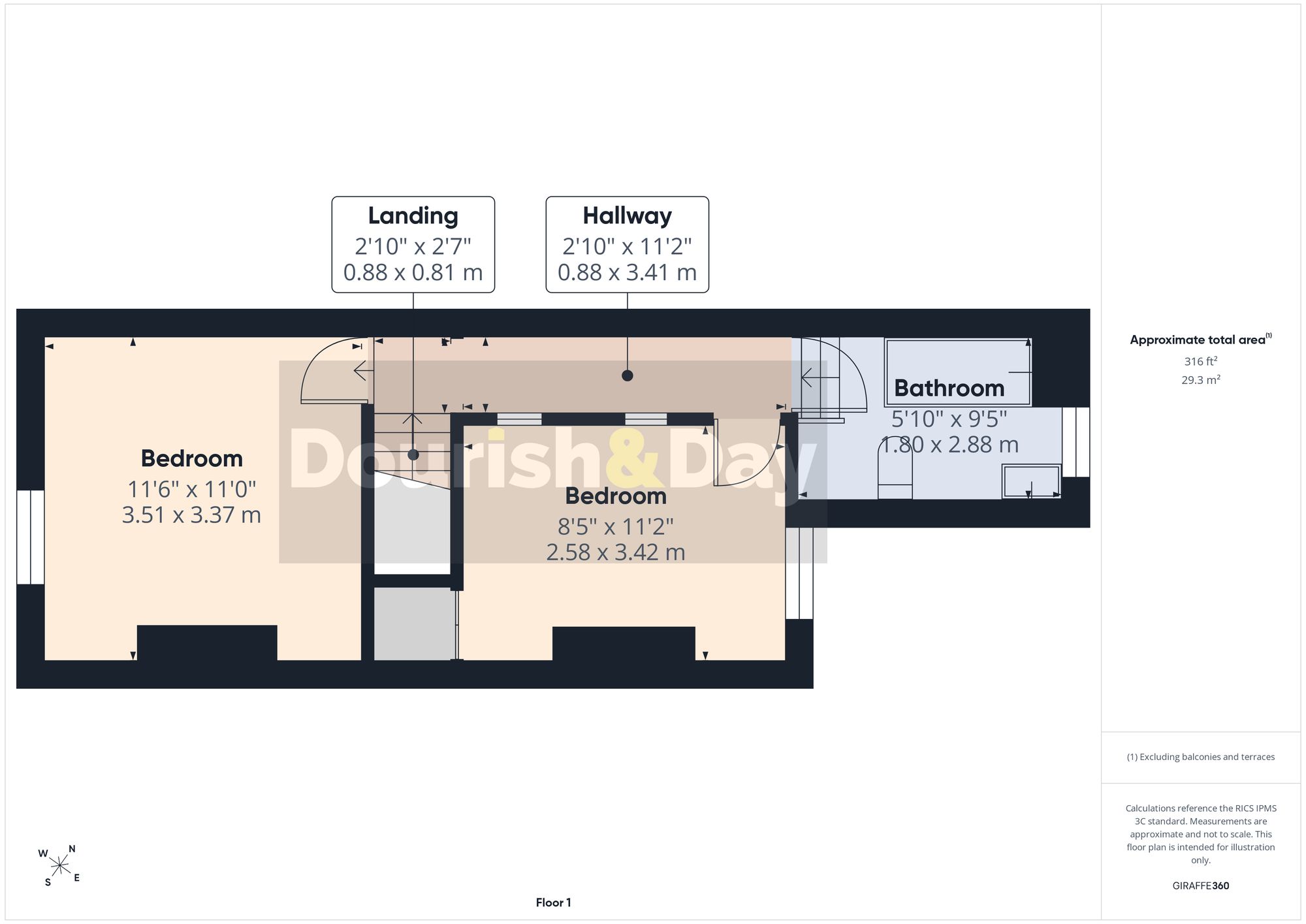 2 bed terraced house for sale in Shrewsbury Road, Stafford, ST17 - Property floorplan