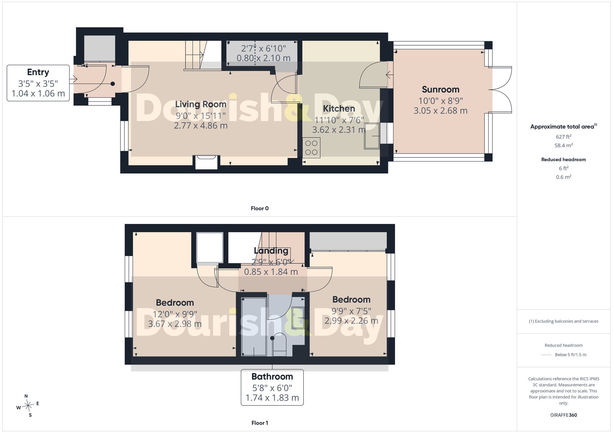 2 bed terraced house for sale in The Haybarn, Stafford, ST16 - Property floorplan