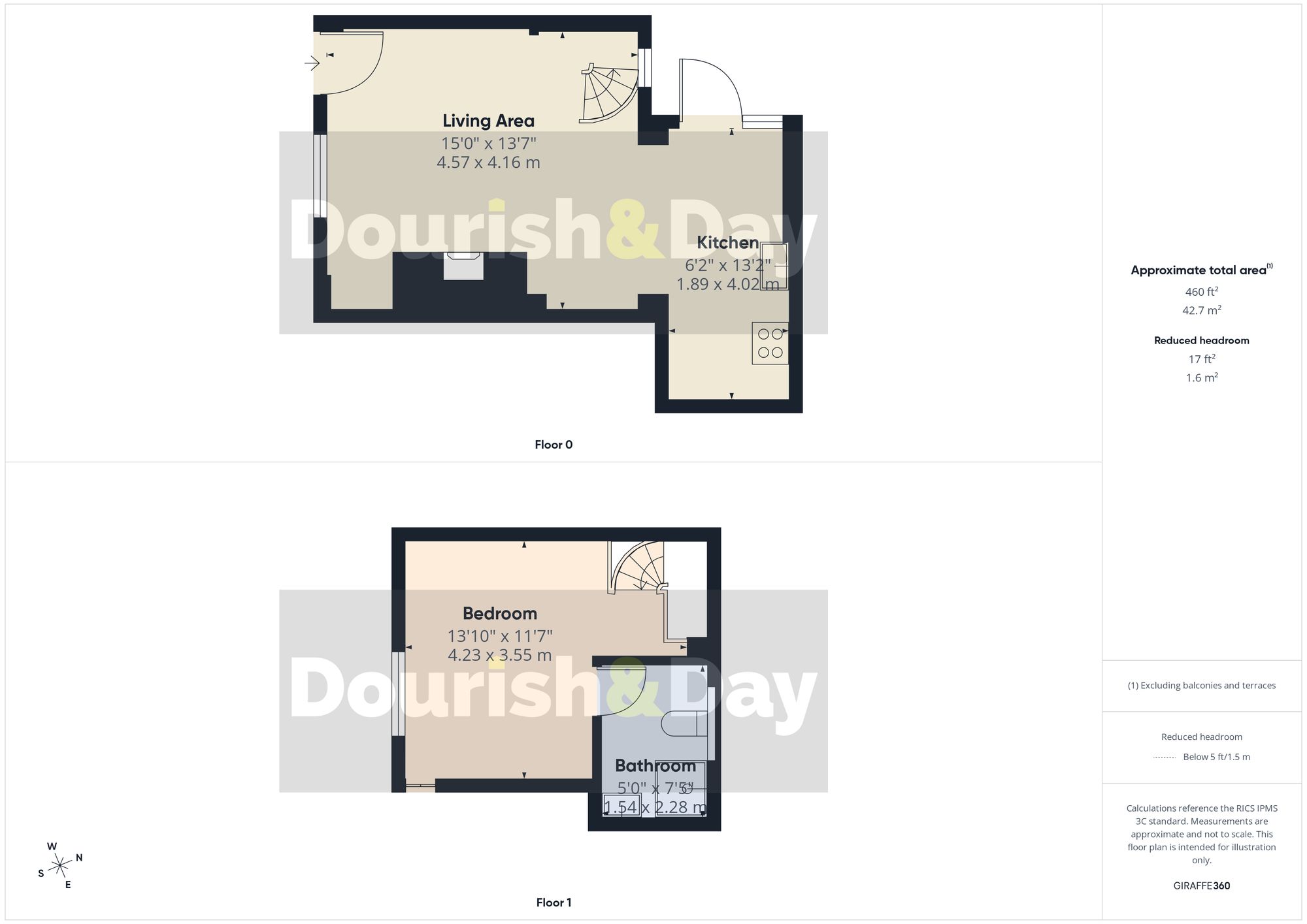 1 bed terraced house for sale in The Bull Ring, Weston, ST18 - Property floorplan