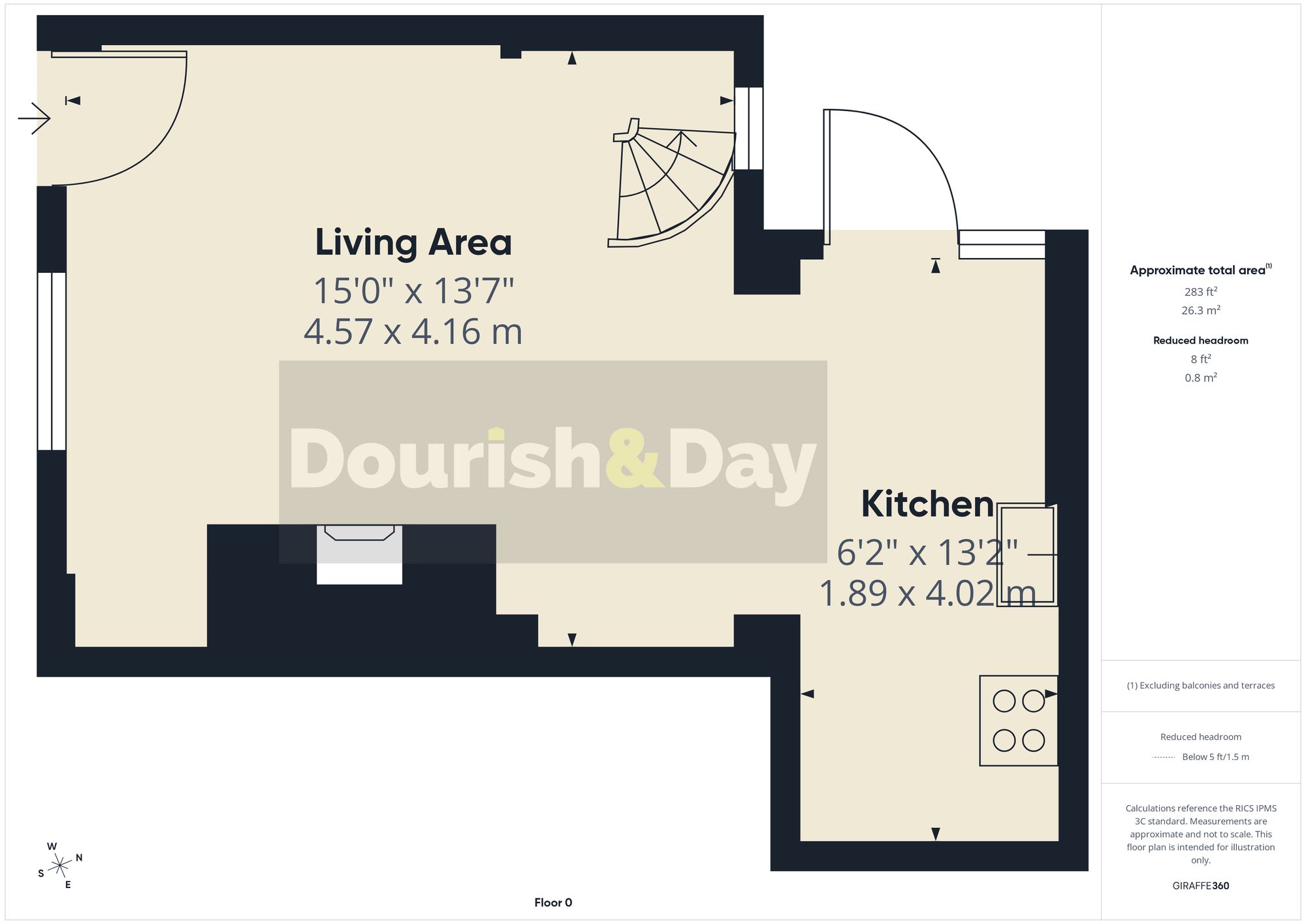 1 bed terraced house for sale in The Bull Ring, Weston, ST18 - Property floorplan