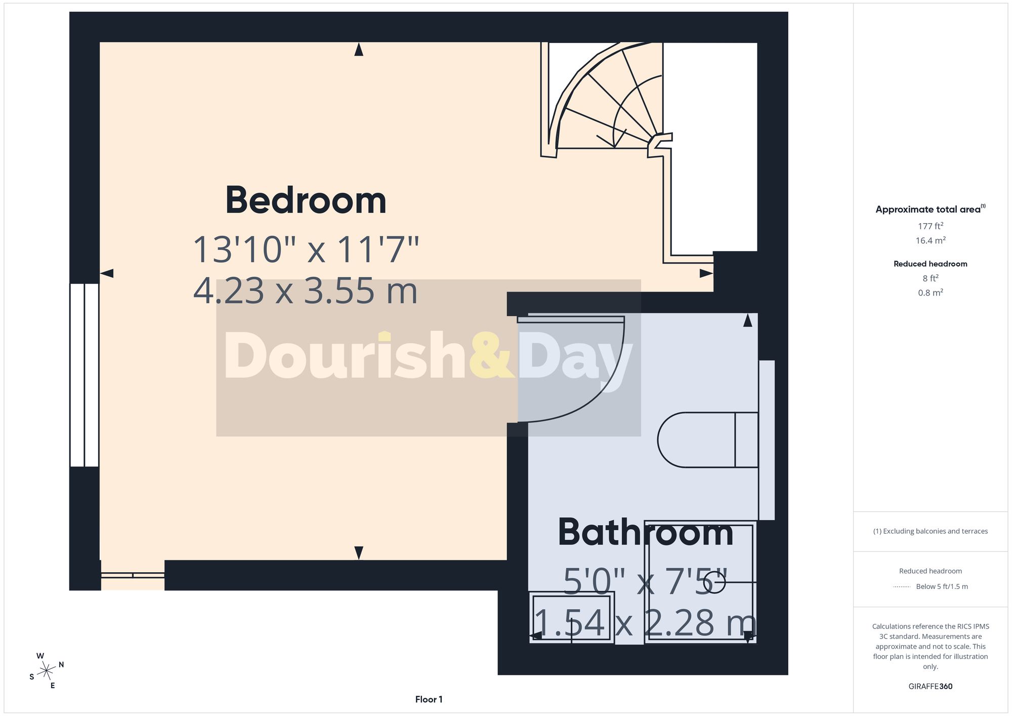 1 bed terraced house for sale in The Bull Ring, Weston, ST18 - Property floorplan