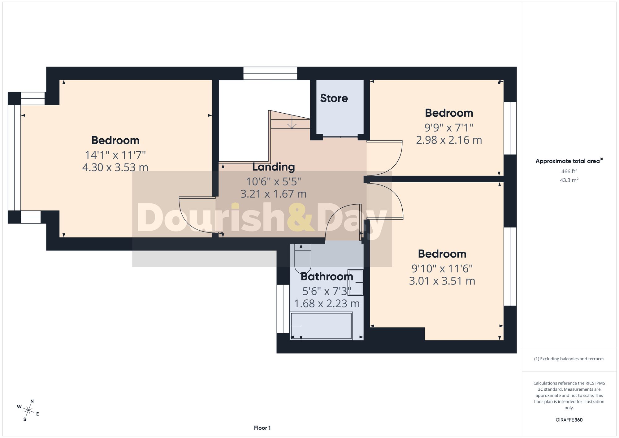 3 bed semi-detached house for sale in Francis Green Lane, Penkridge, ST19 - Property floorplan