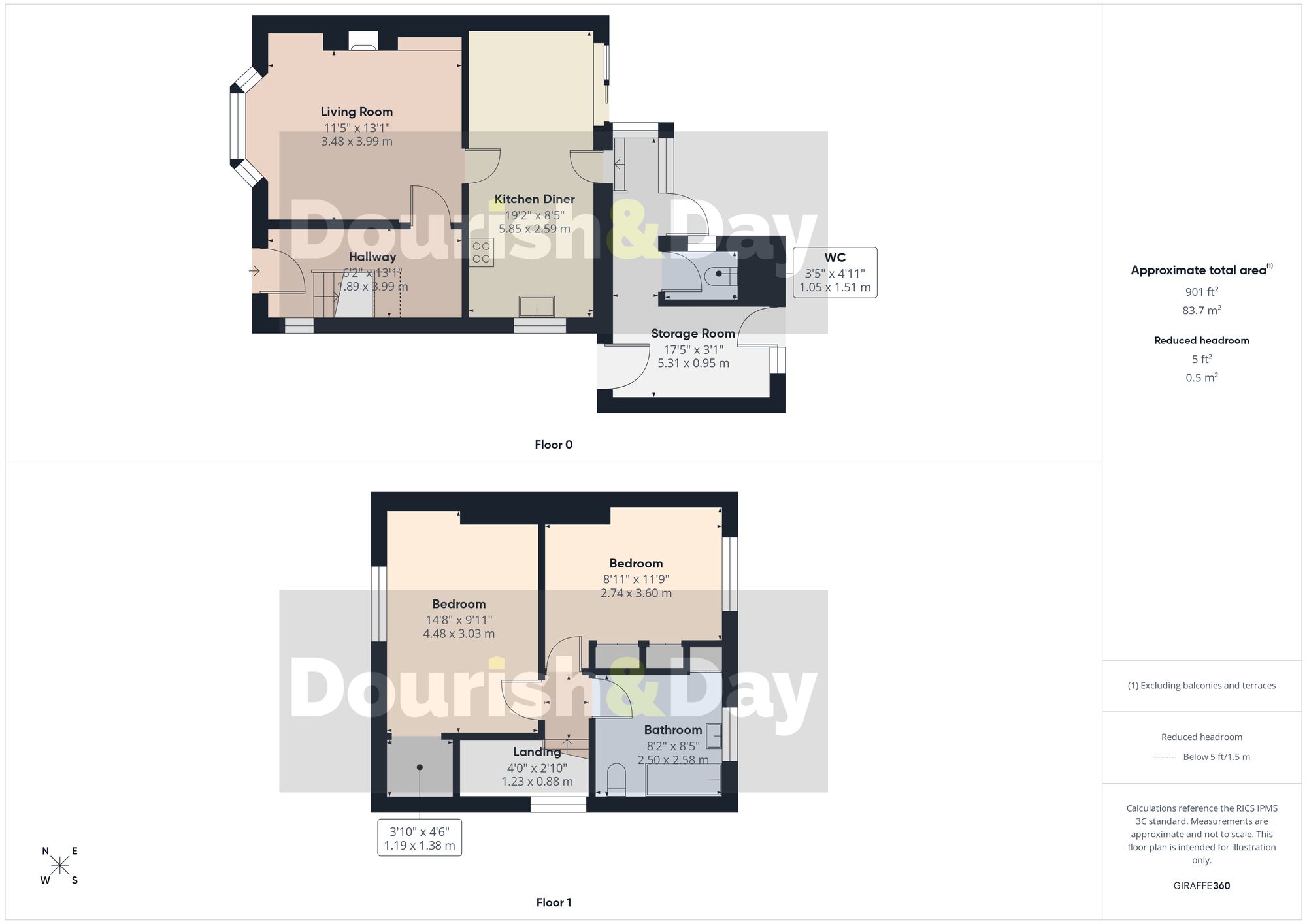 2 bed semi-detached house for sale in Plant Crescent, Stafford, ST17 - Property floorplan