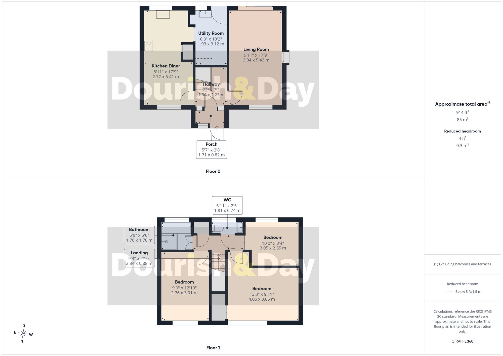 3 bed terraced house for sale in Lilac Grove, Stafford, ST17 - Property floorplan