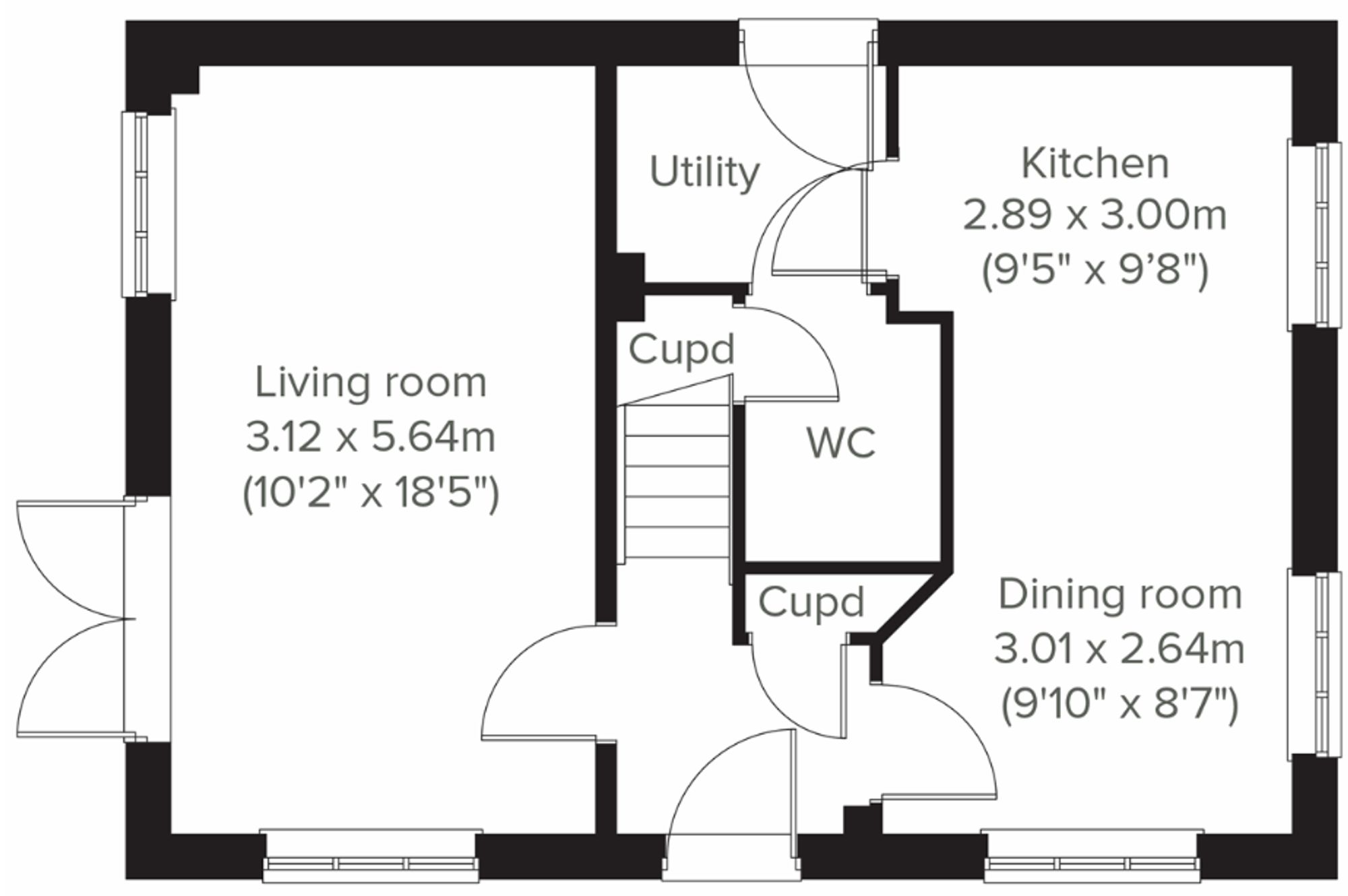 3 bed detached house for sale in Alnwick Place, Stafford, ST16 - Property floorplan