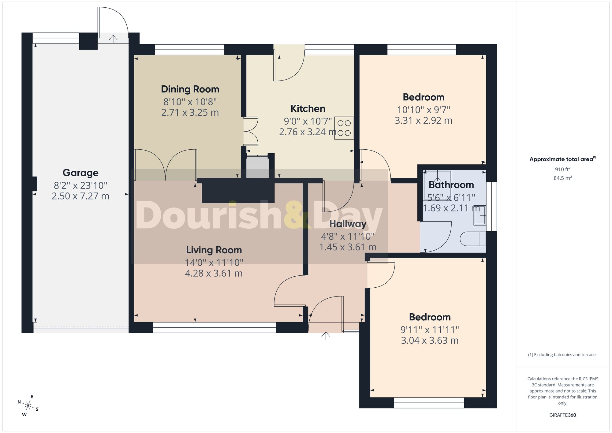 2 bed detached bungalow for sale in Hebers Close, Oathills, SY14 - Property floorplan
