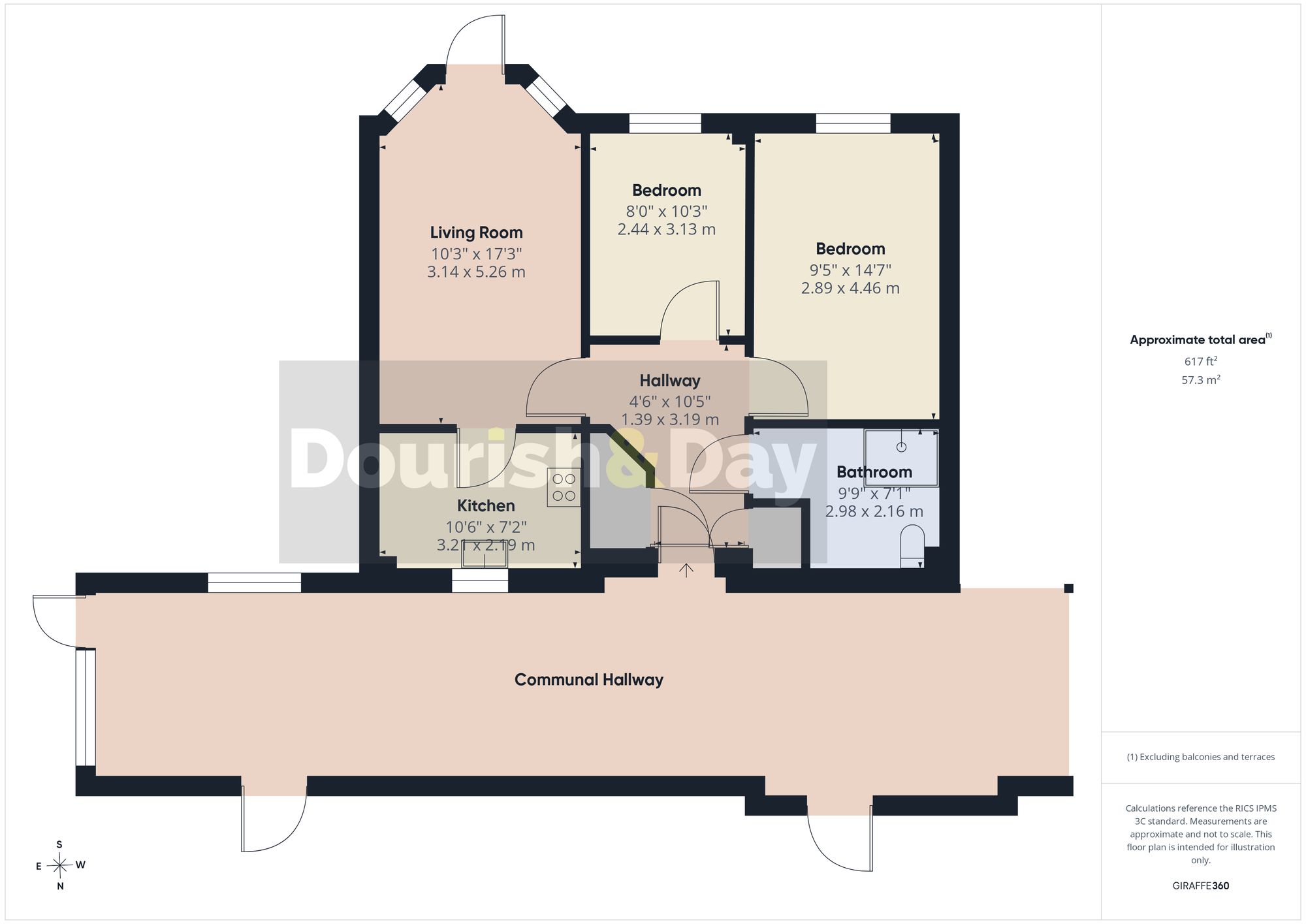 2 bed flat for sale in School Road, Wheaton Aston, ST19 - Property floorplan