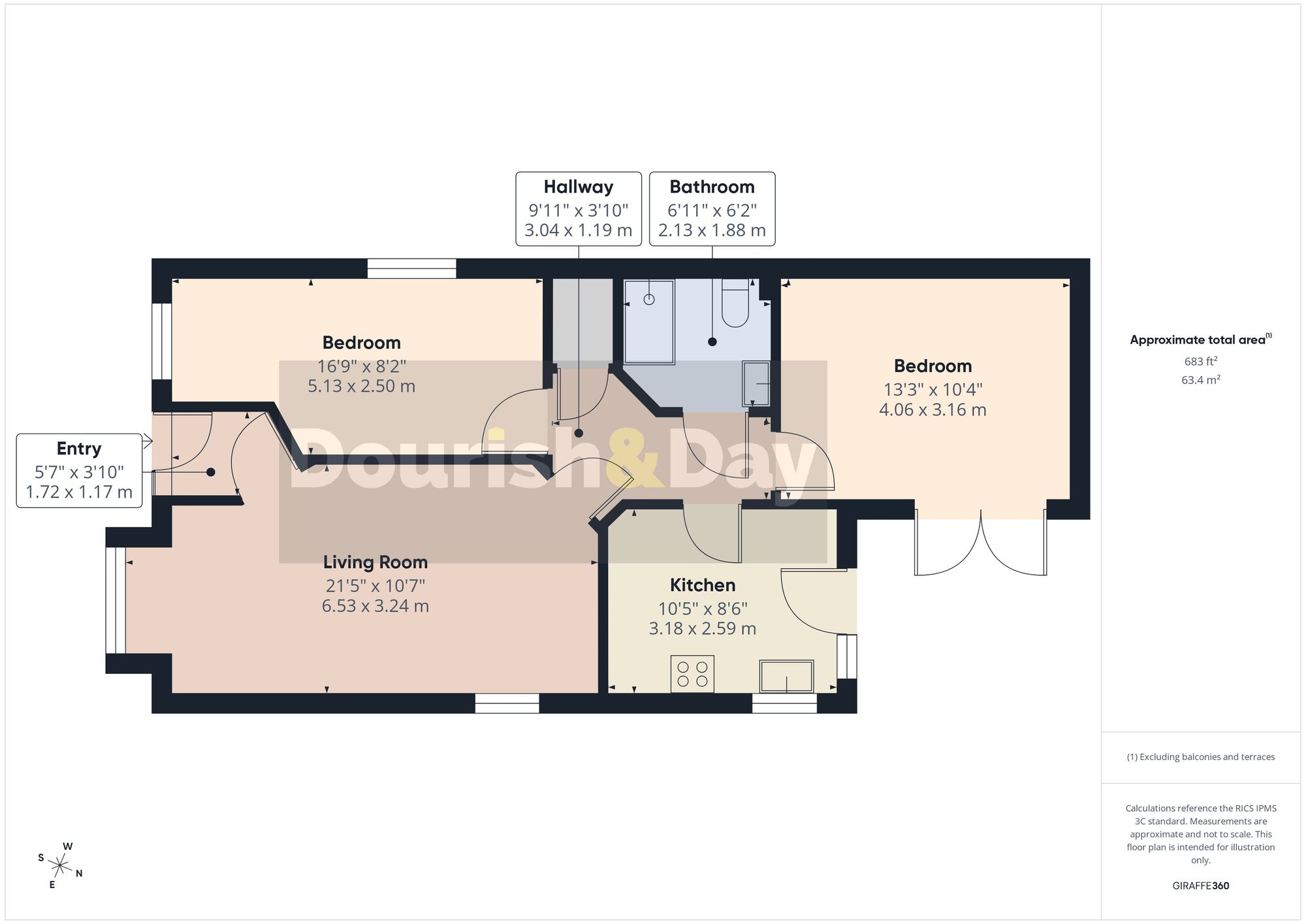 2 bed detached bungalow for sale in Brazenhill Lane, Haughton, ST18 - Property floorplan