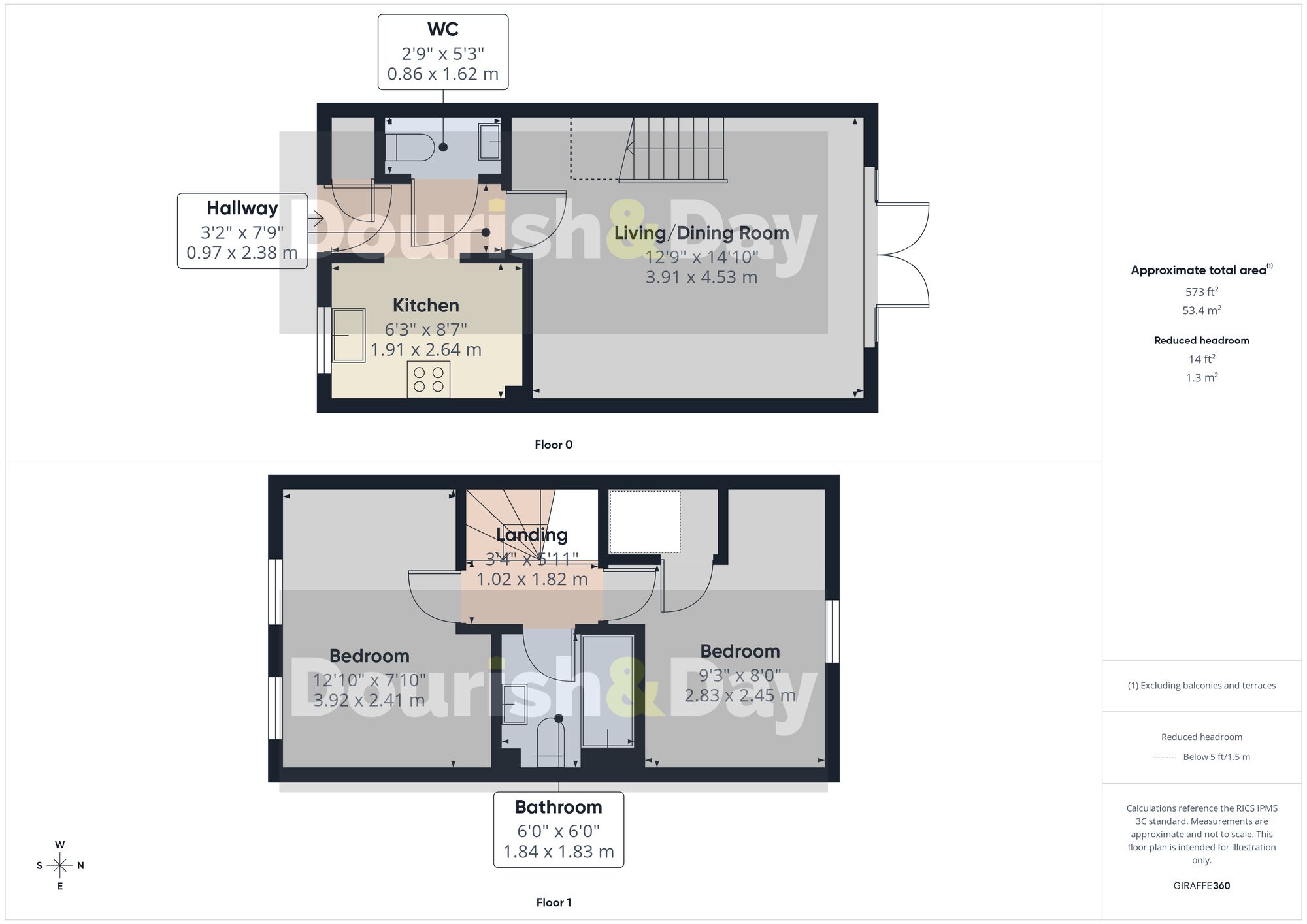 2 bed mid-terraced house for sale in Buttermere Close, Yarnfield, ST15 - Property floorplan