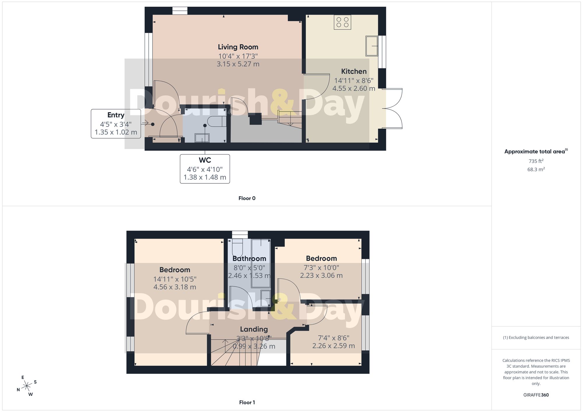 3 bed semi-detached house for sale in Damson Way, Market Drayton, TF9 - Property floorplan