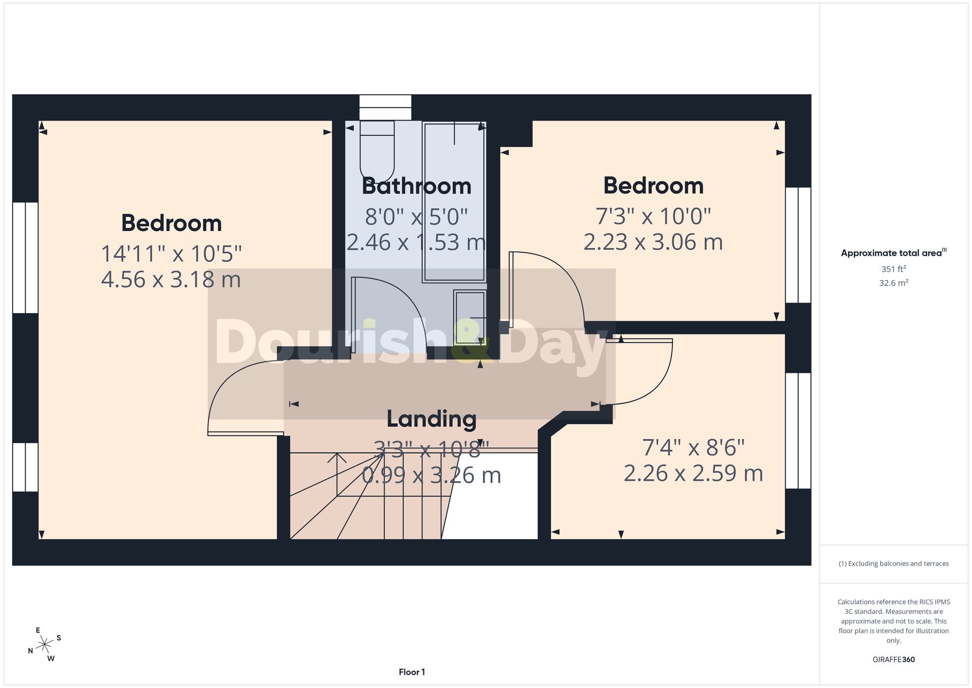 3 bed semi-detached house for sale in Damson Way, Market Drayton, TF9 - Property floorplan