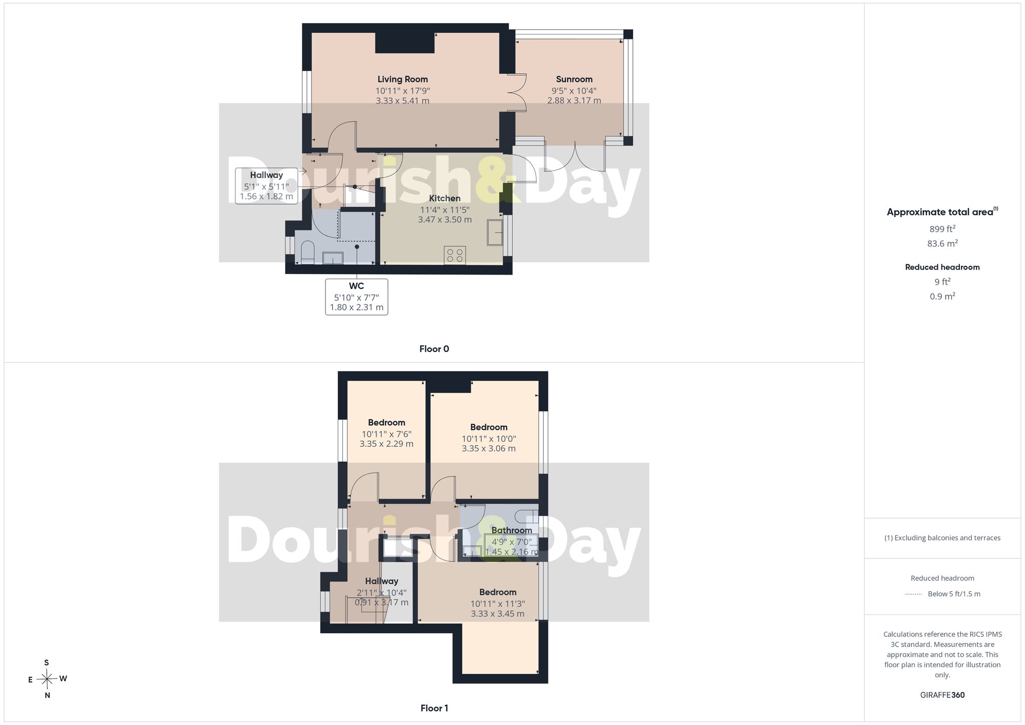 3 bed mid-terraced house for sale in Talbot Crescent, Whitchurch, SY13 - Property floorplan