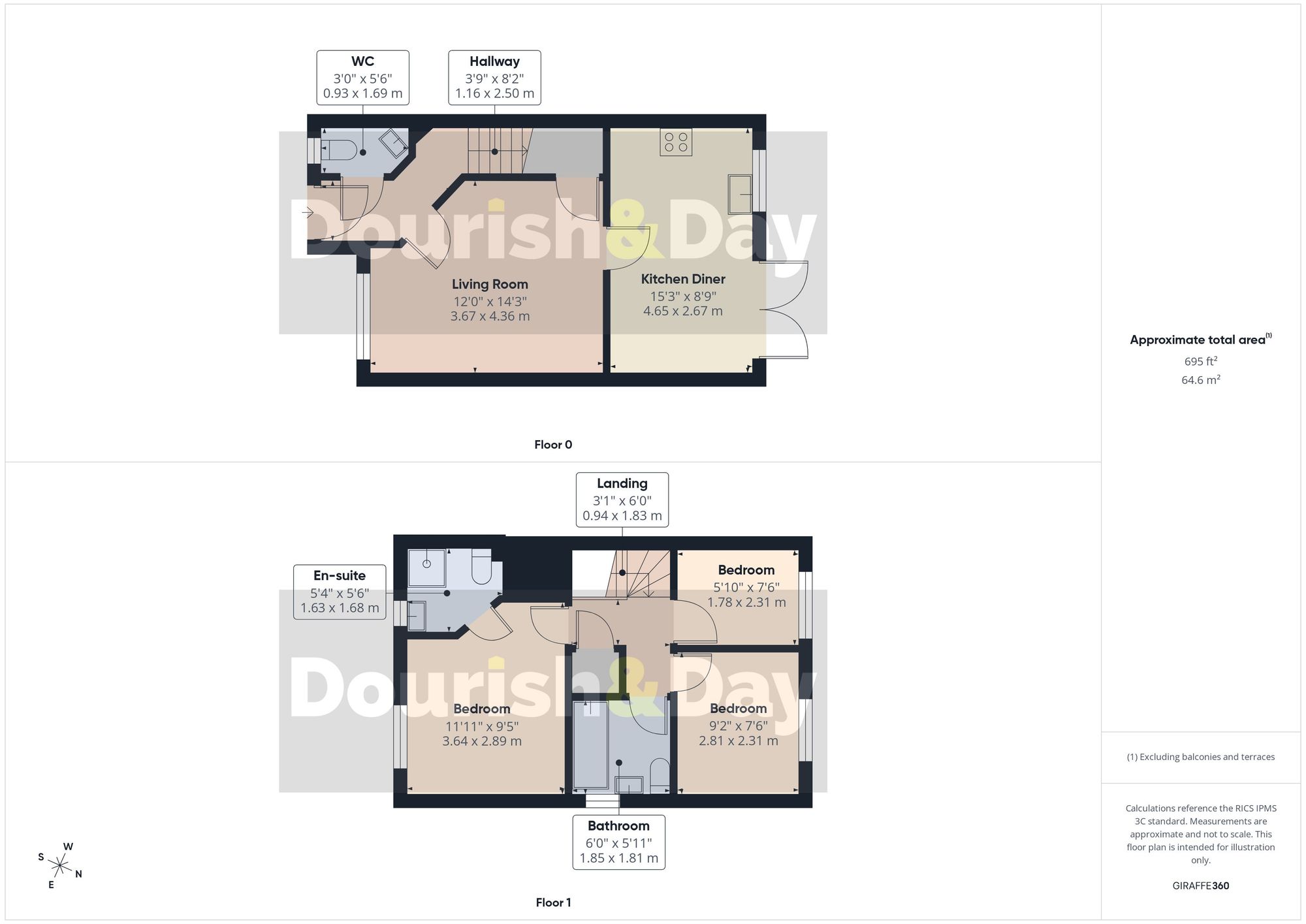 3 bed terraced house for sale in Astral Way, Stone, ST15 - Property floorplan