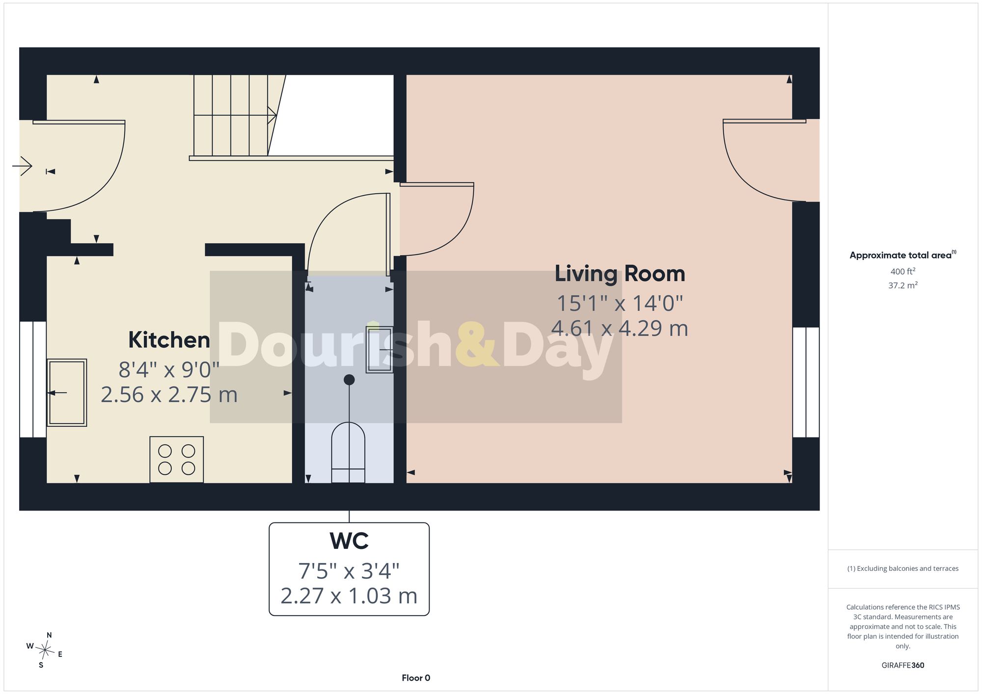 2 bed terraced house for sale in Northburgh Avenue, Stafford, ST18 - Property floorplan