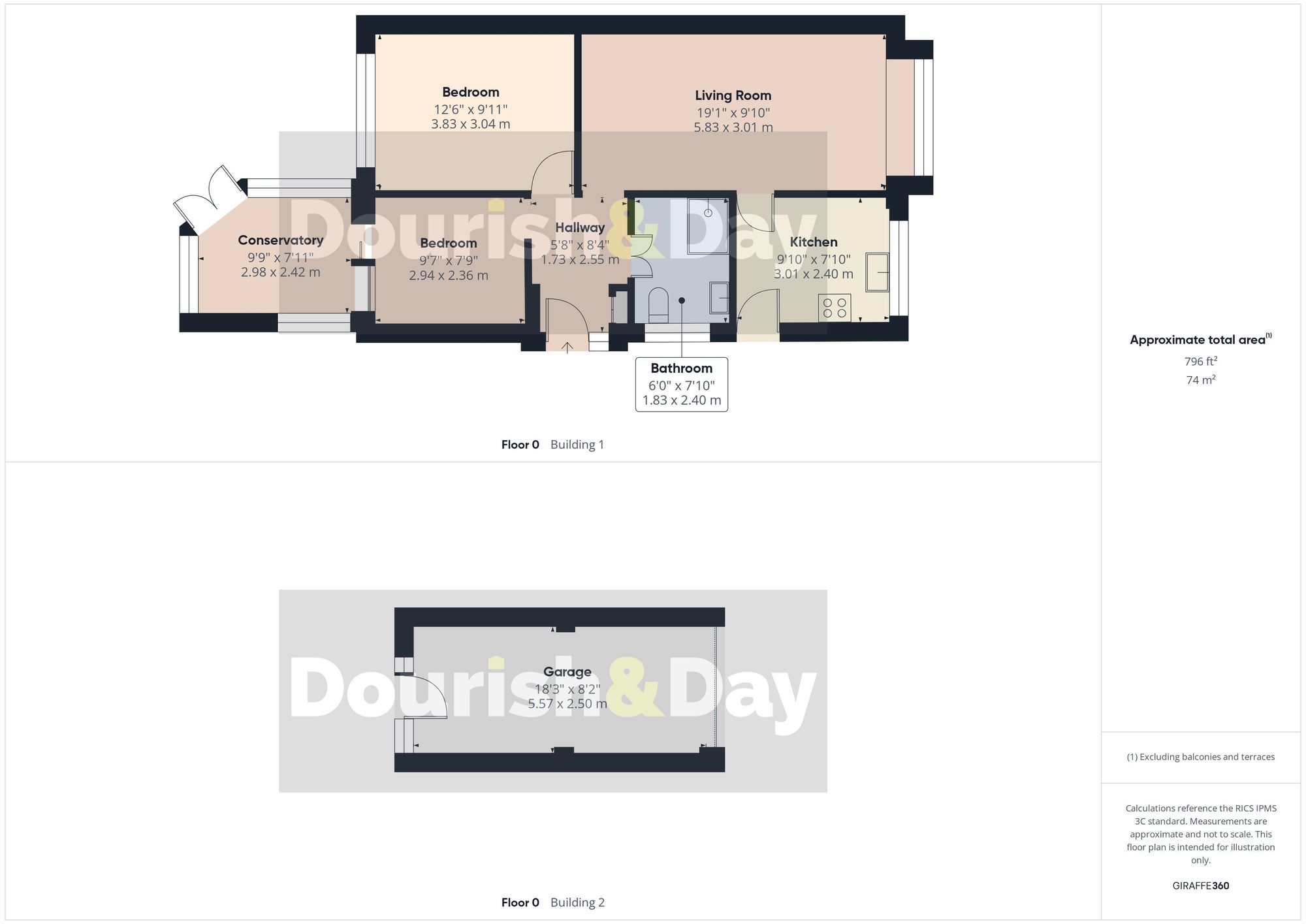 2 bed detached bungalow for sale in The Downs, Stafford, ST17 - Property floorplan