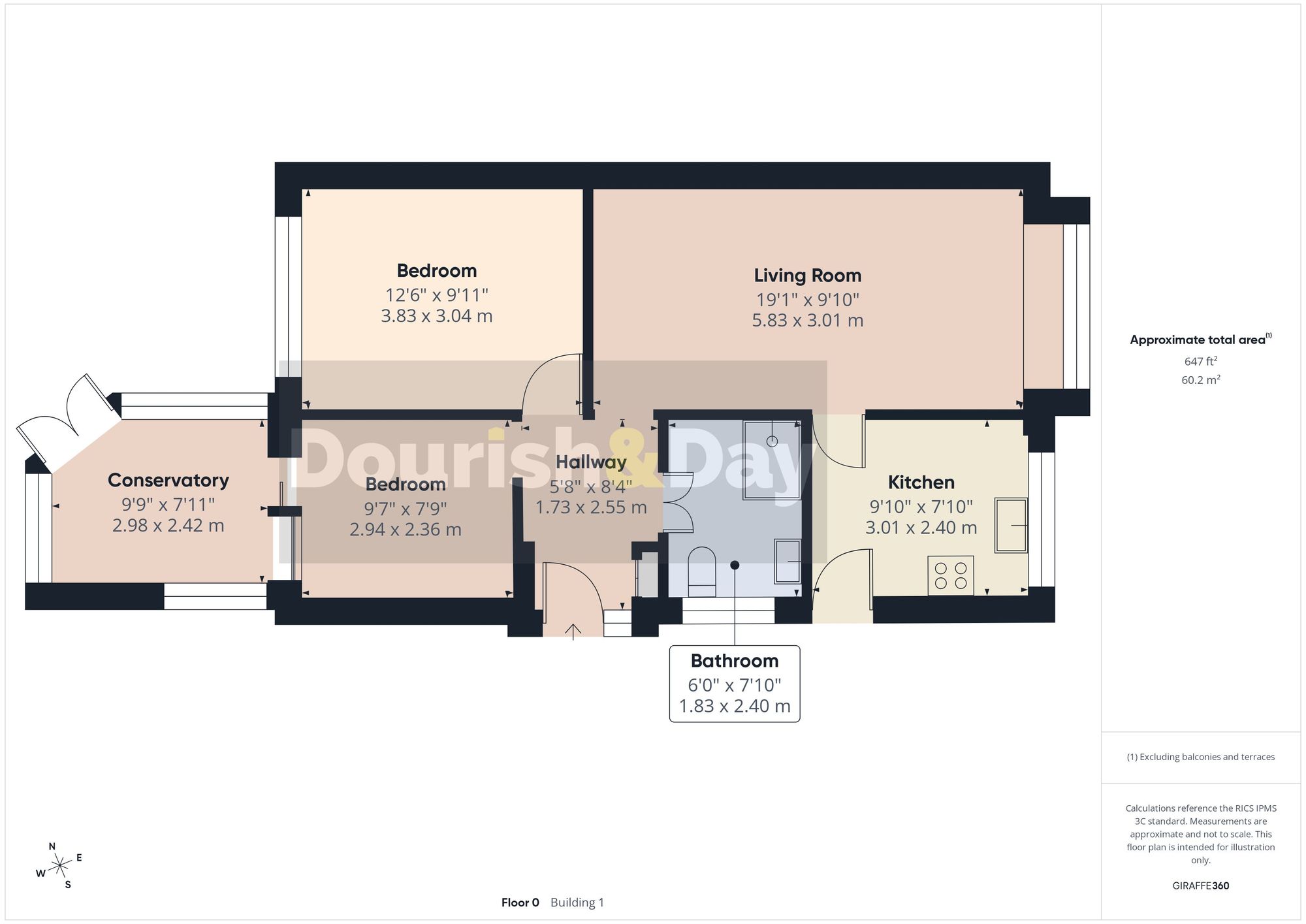 2 bed detached bungalow for sale in The Downs, Stafford, ST17 - Property floorplan