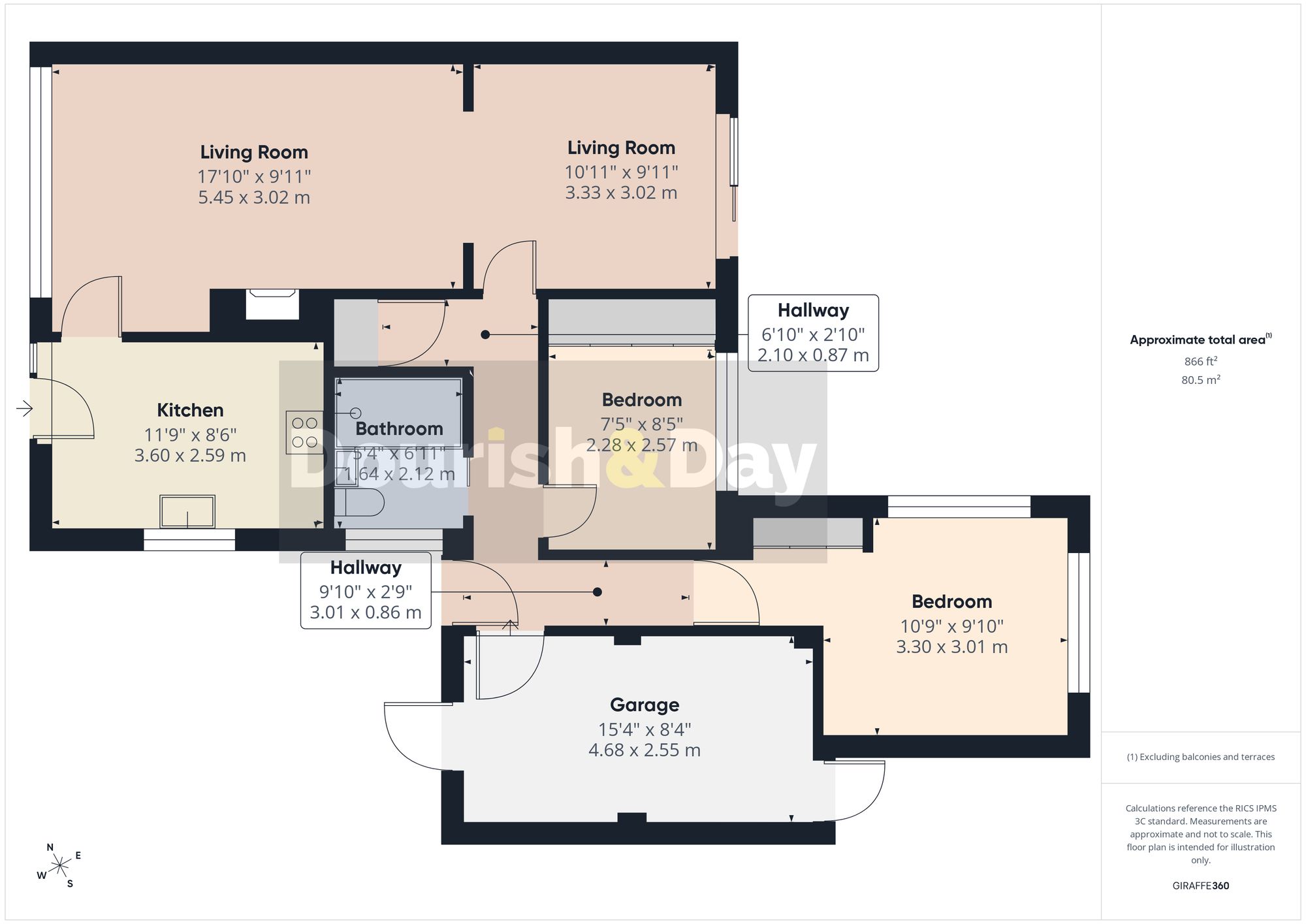 2 bed semi-detached bungalow for sale in Jasmine Road, Great Bridgeford, ST18 - Property floorplan