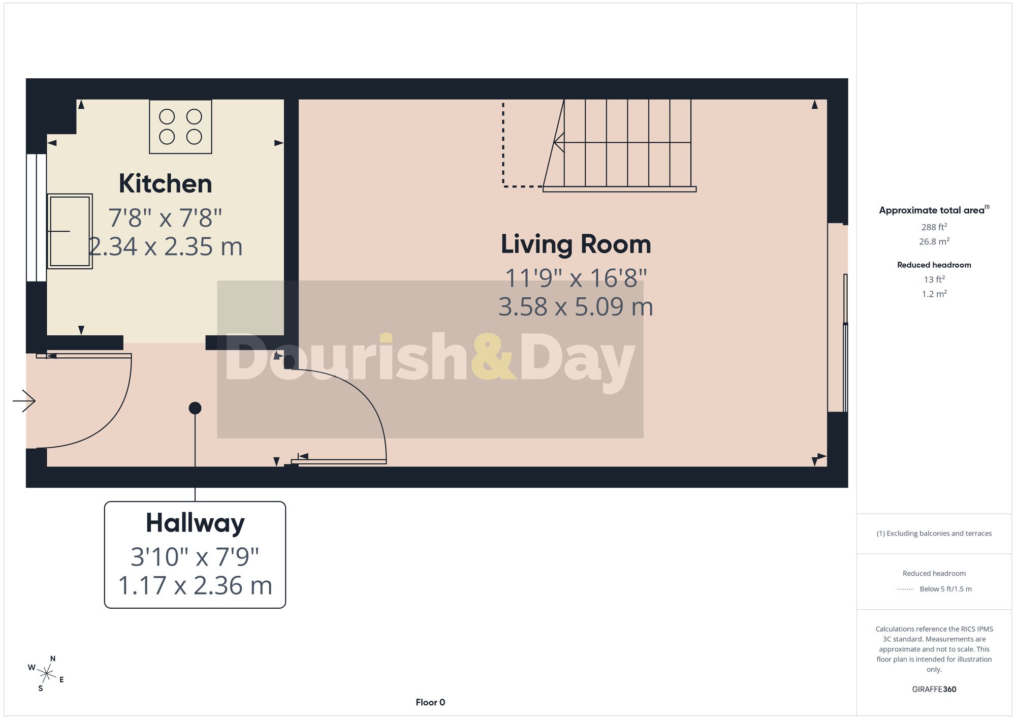 2 bed mid-terraced house for sale in Commonside Close, Stafford, ST16 - Property floorplan