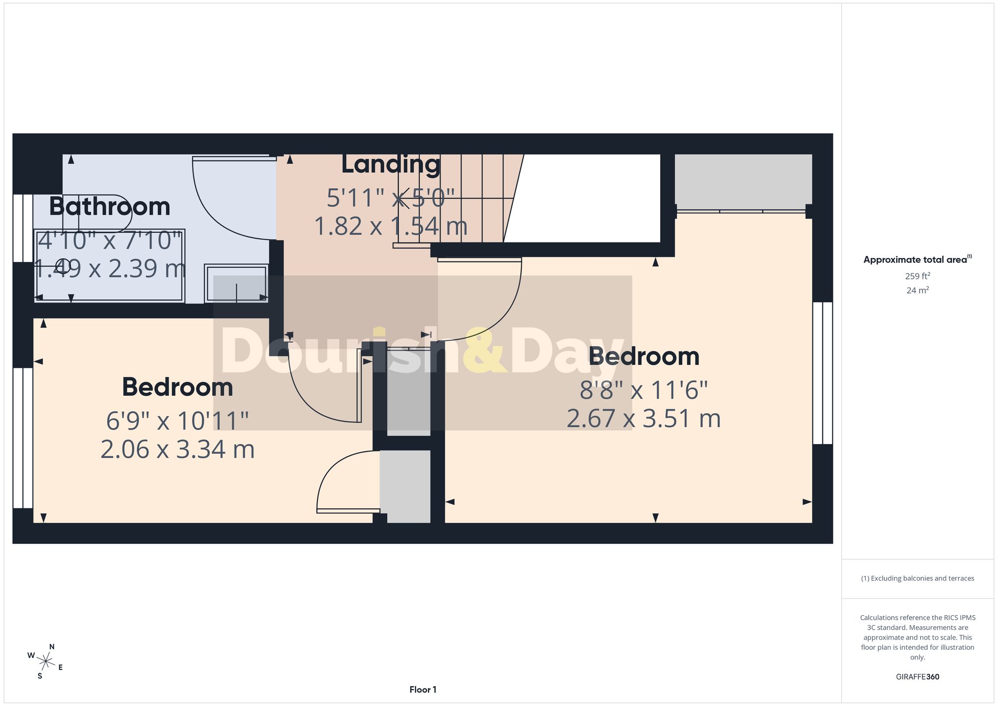 2 bed mid-terraced house for sale in Commonside Close, Stafford, ST16 - Property floorplan