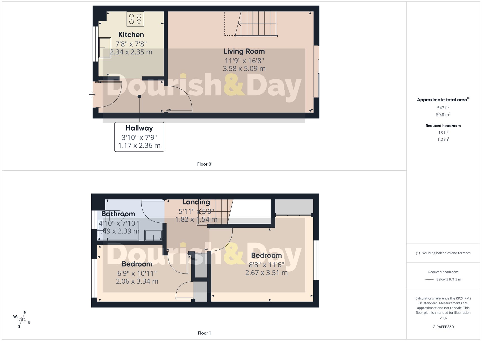 2 bed mid-terraced house for sale in Commonside Close, Stafford, ST16 - Property floorplan