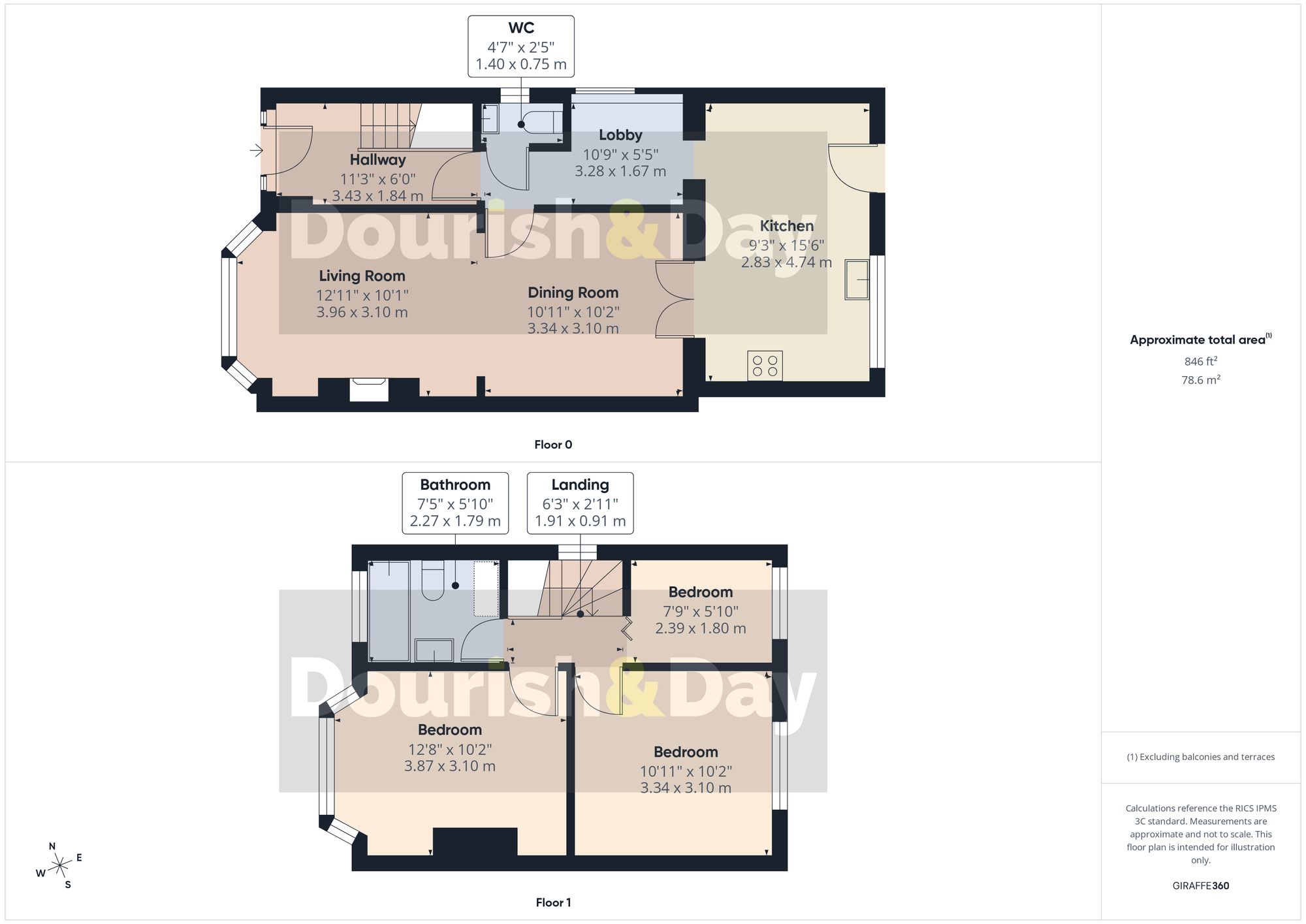 3 bed semi-detached house for sale in Oxford Gardens, Stafford, ST16 - Property floorplan