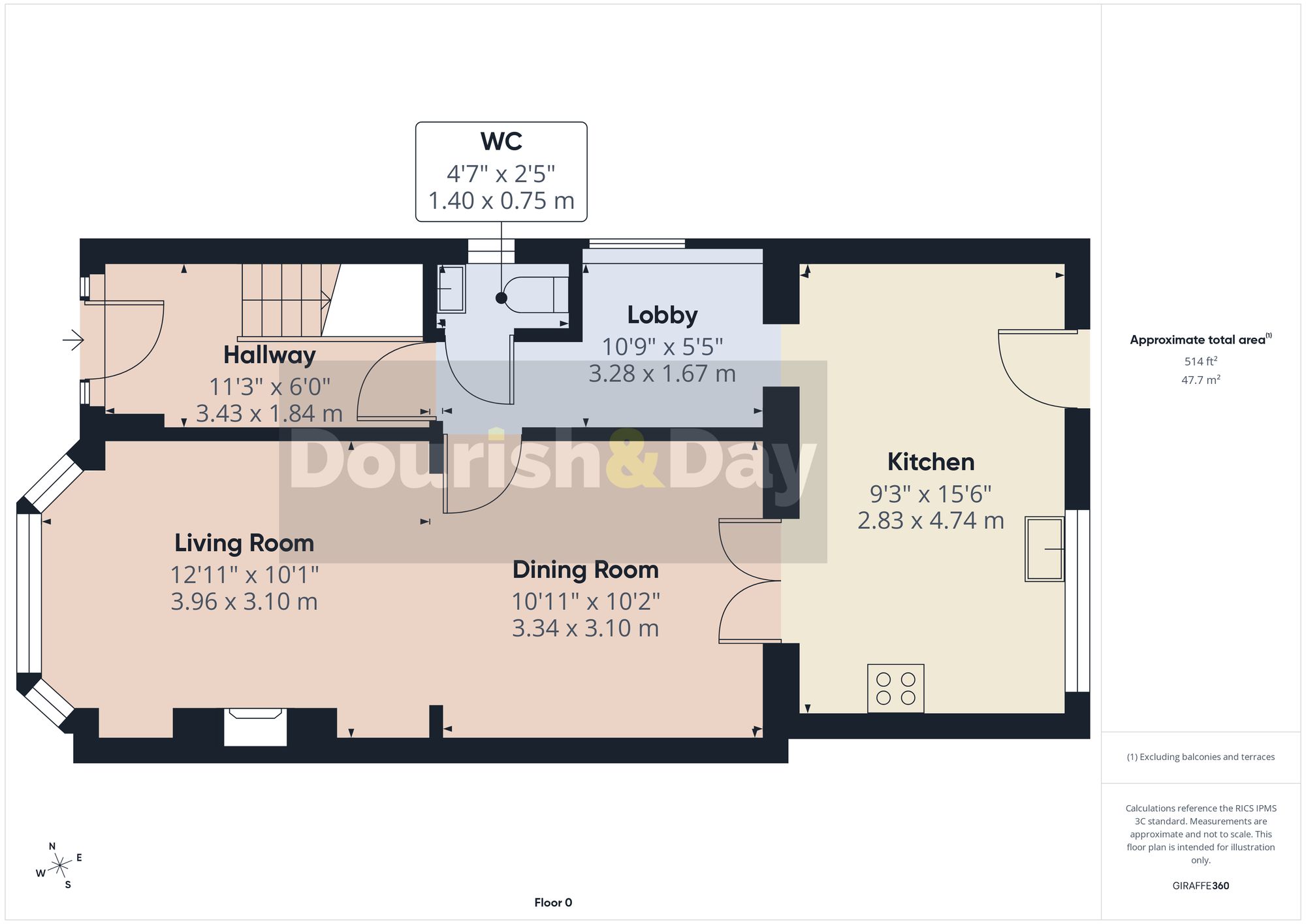 3 bed semi-detached house for sale in Oxford Gardens, Stafford, ST16 - Property floorplan