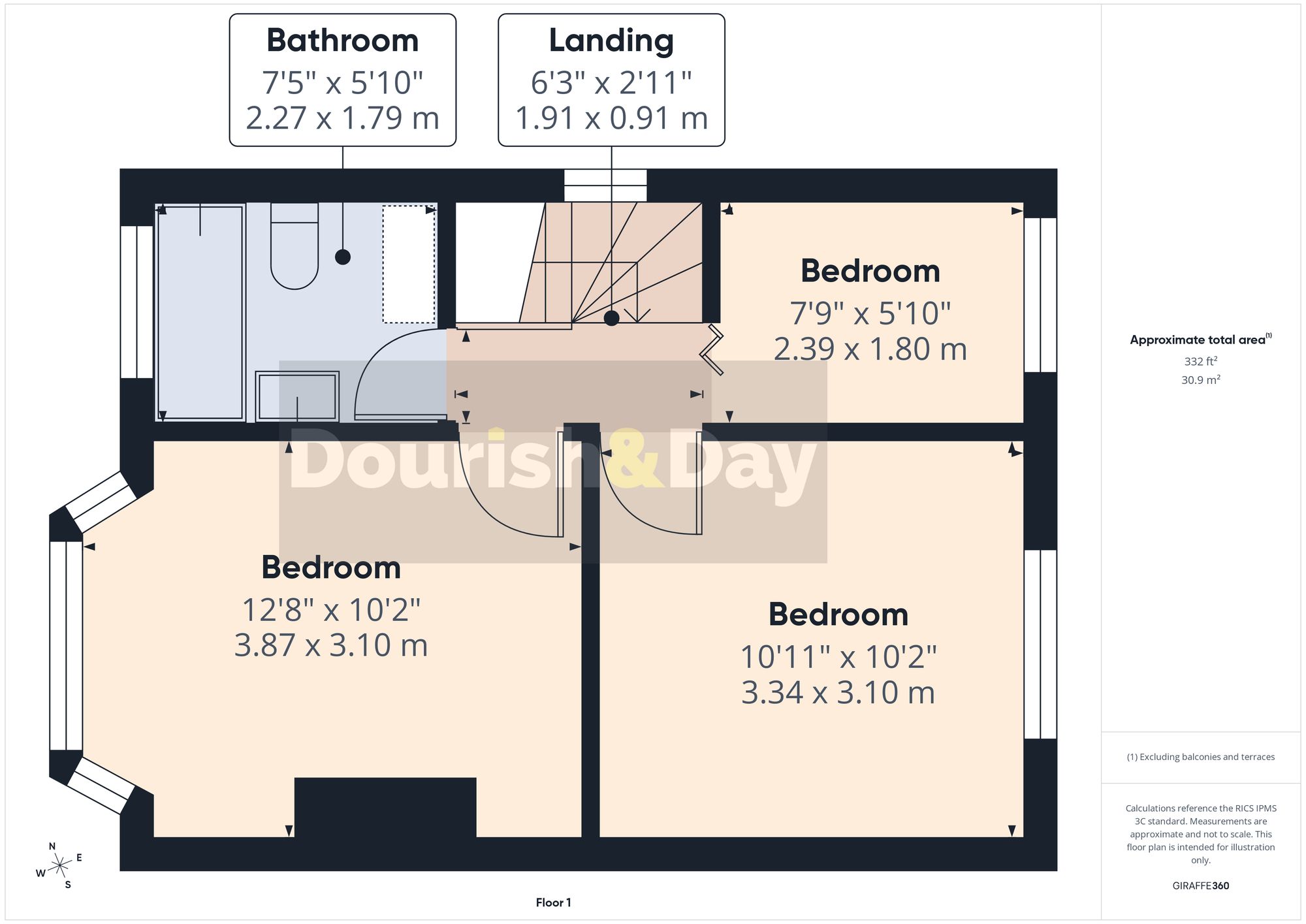 3 bed semi-detached house for sale in Oxford Gardens, Stafford, ST16 - Property floorplan