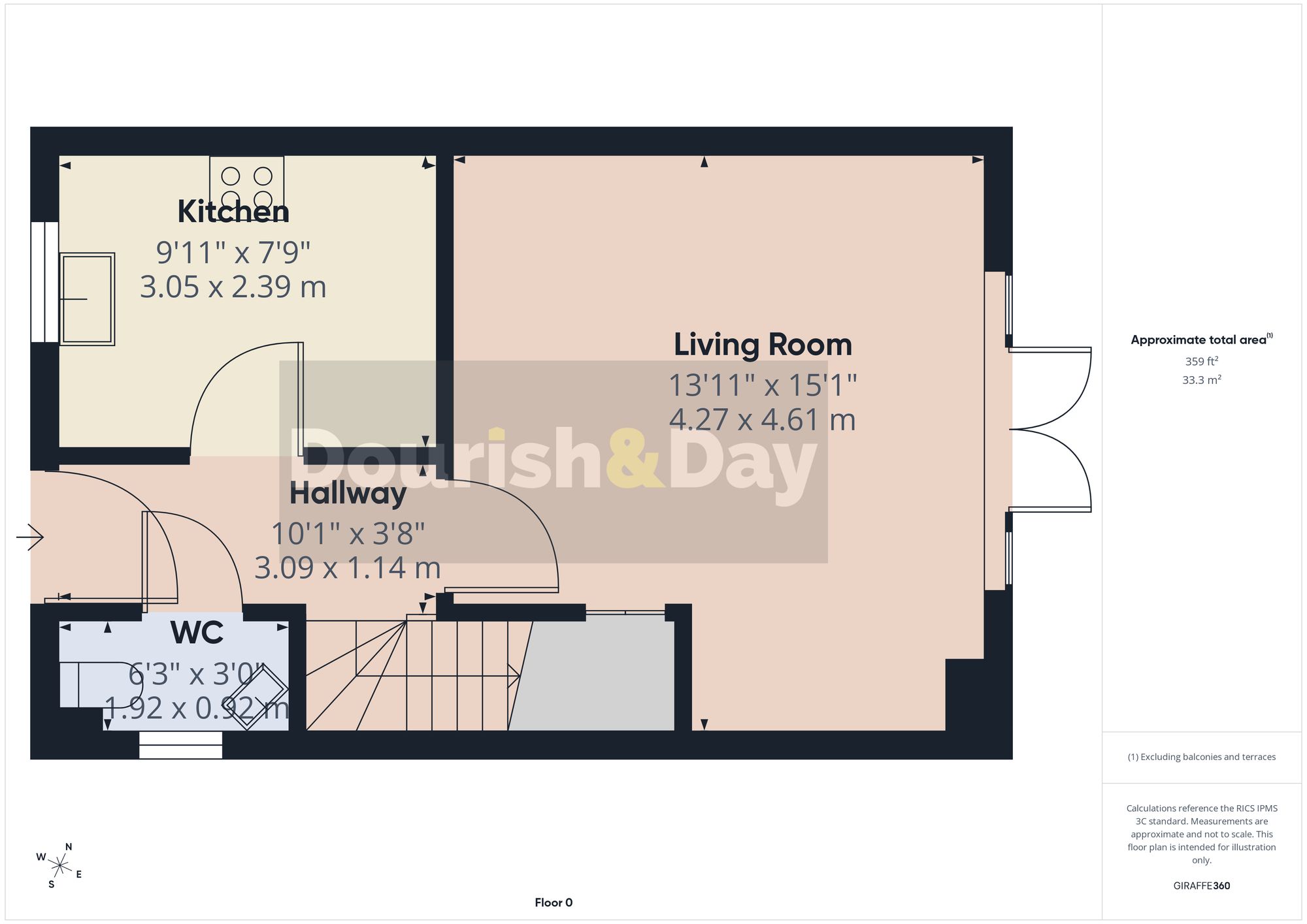 2 bed terraced house for sale in Bakewell Drive, Market Drayton, TF9 - Property floorplan