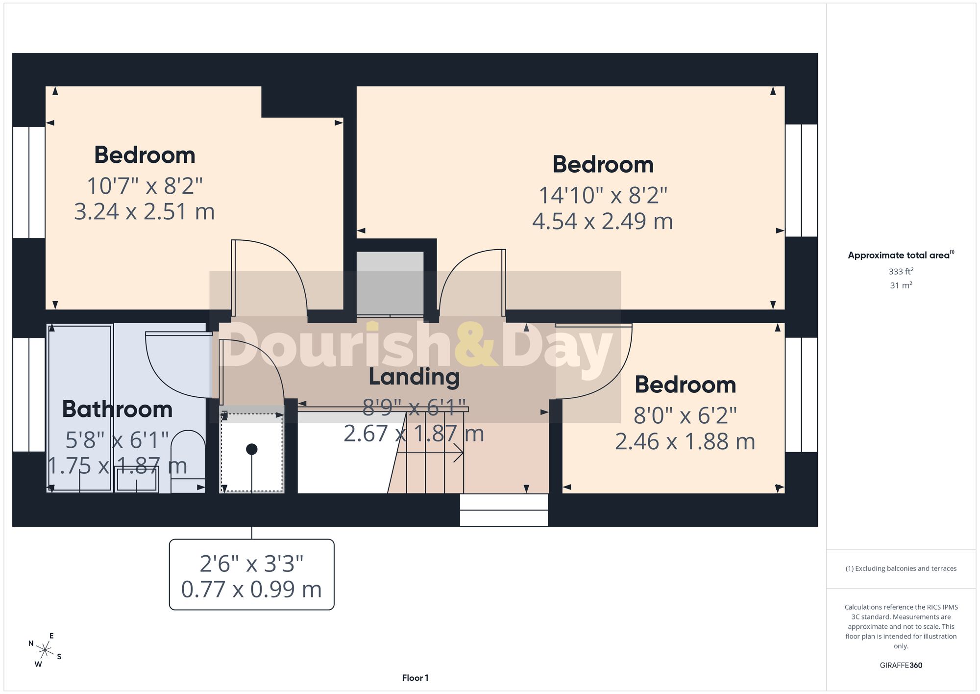 3 bed link detached house for sale in Wootton Drive, Stafford, ST16 - Property floorplan