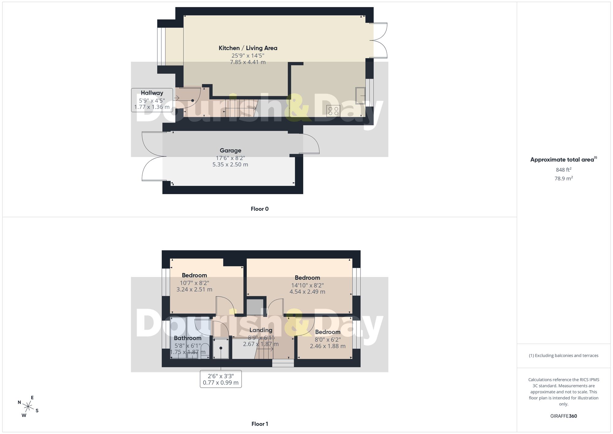 3 bed link detached house for sale in Wootton Drive, Stafford, ST16 - Property floorplan