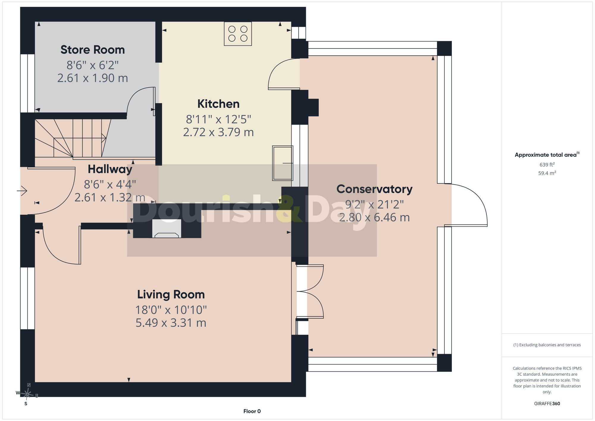 3 bed terraced house for sale in John Amery Drive, Stafford, ST17 - Property floorplan