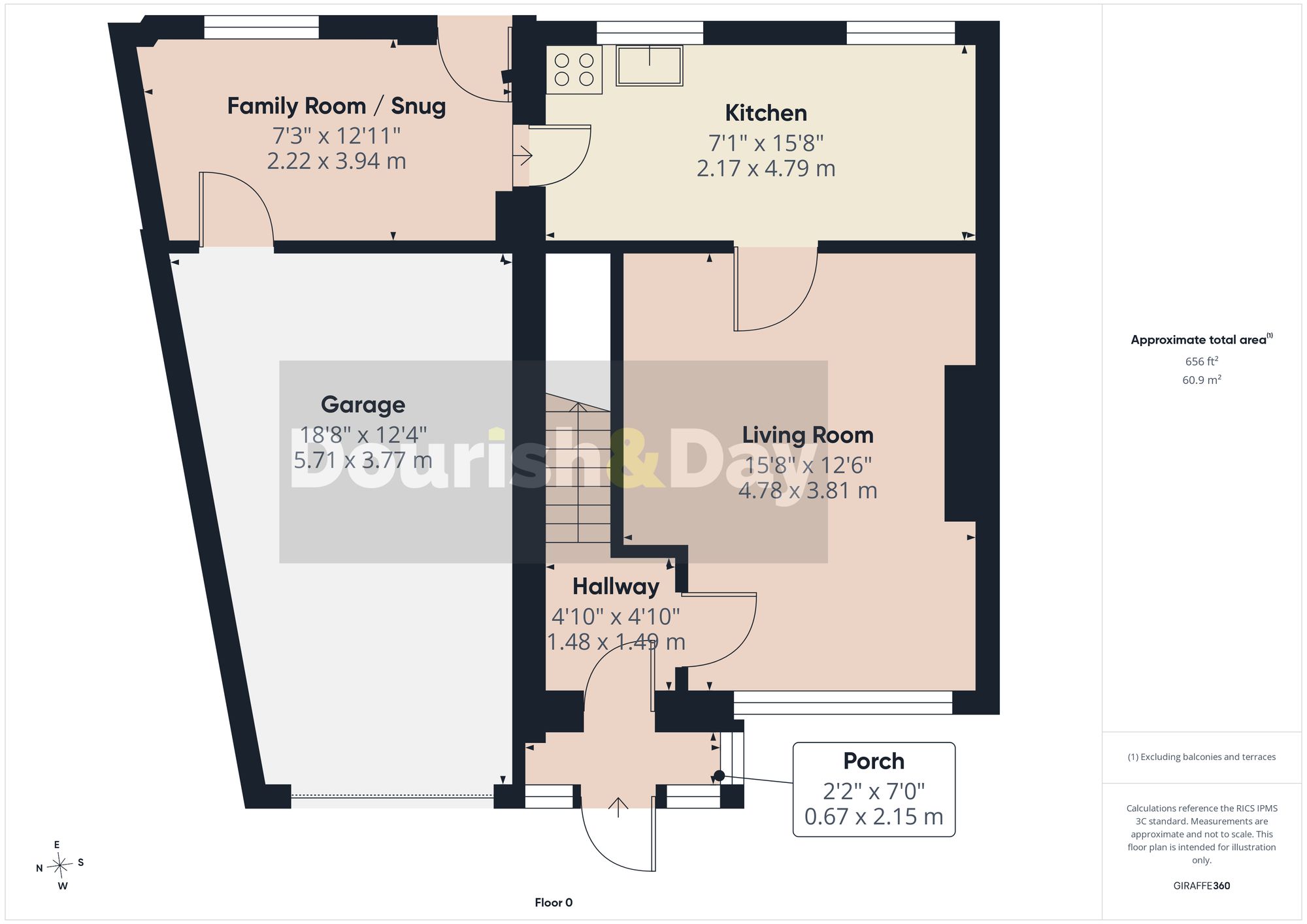 3 bed semi-detached house for sale in The Holmes, Wolverhampton, WV10 - Property floorplan