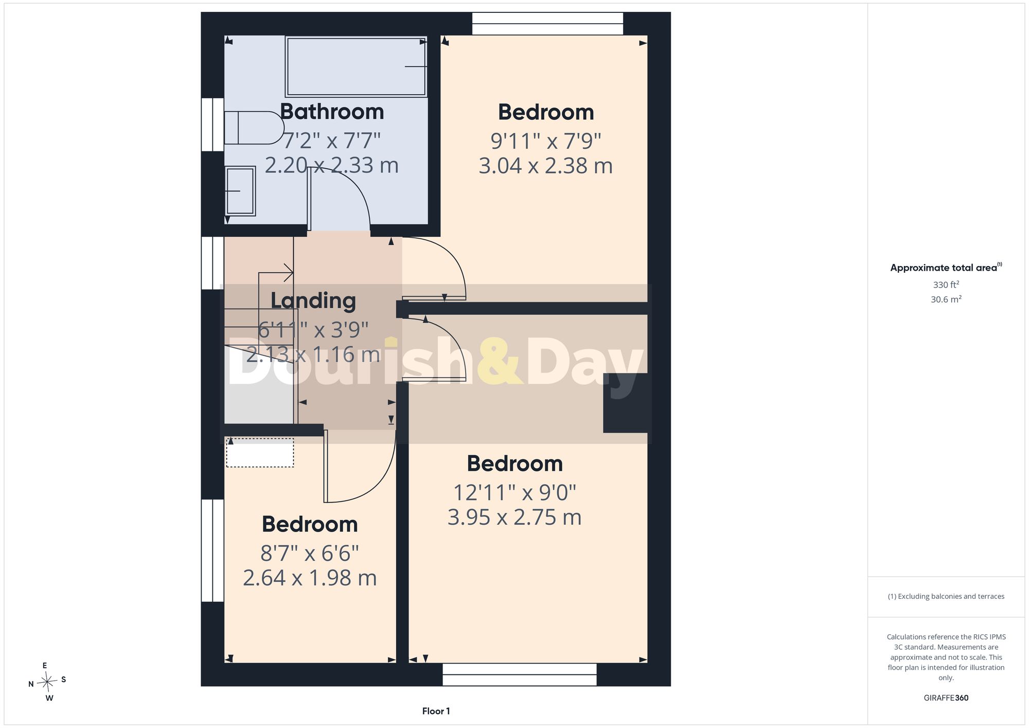 3 bed semi-detached house for sale in The Holmes, Wolverhampton, WV10 - Property floorplan