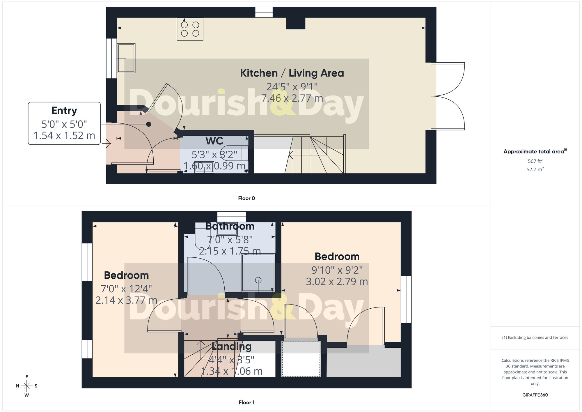 2 bed semi-detached house for sale in Stokesay Lane, Stafford, ST16 - Property floorplan