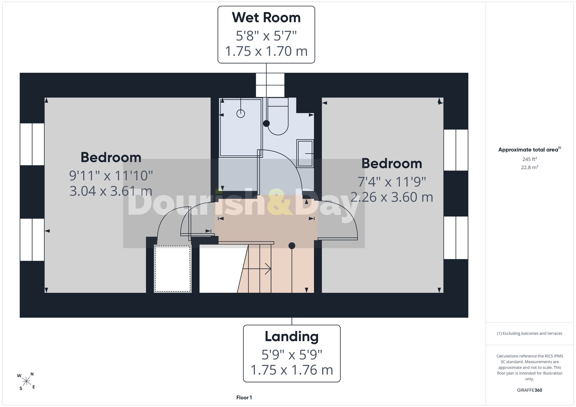 2 bed semi-detached house for sale in The Haybarn, Stafford, ST16 - Property floorplan